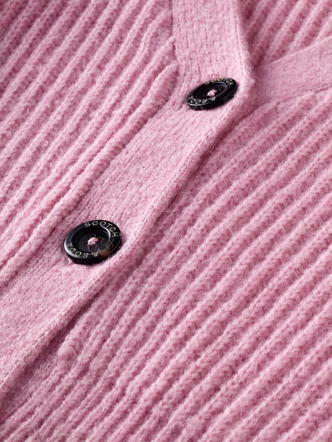Scotch & Soda V Neck Boxy Knitted Cardigan - Image 3