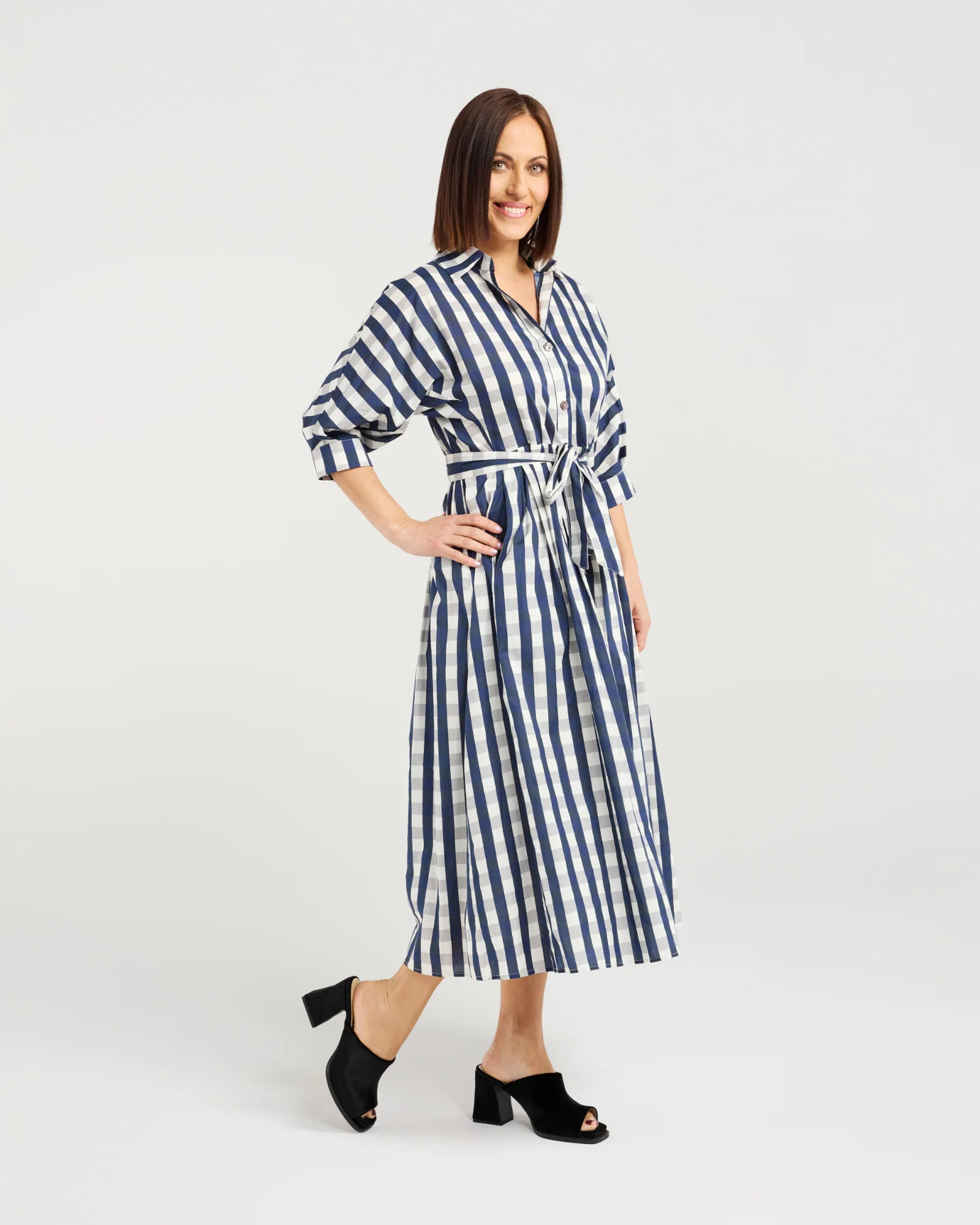 Seduce Ava Dress - Ink Check - Image 10