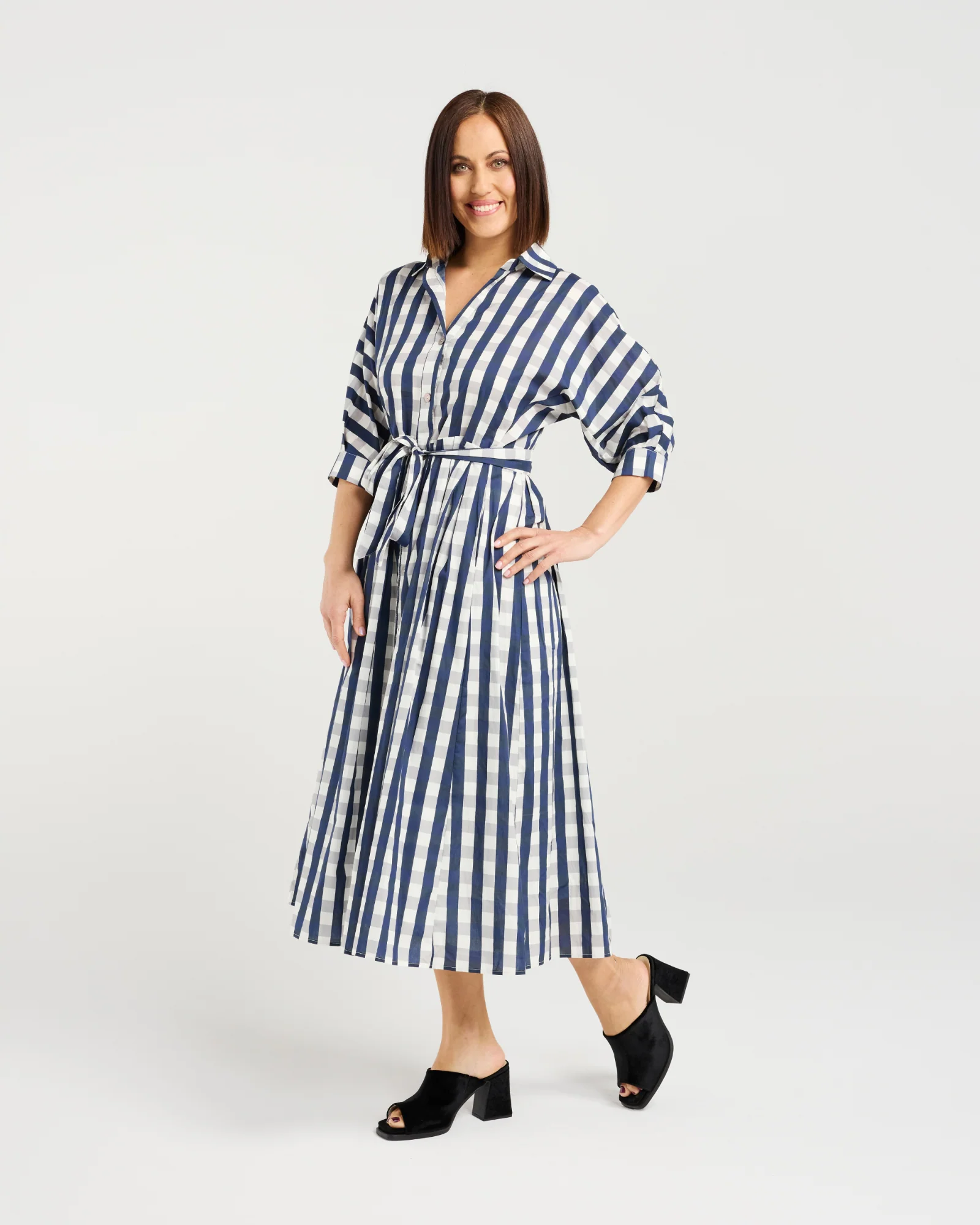 Seduce Ava Dress - Ink Check - Image 11