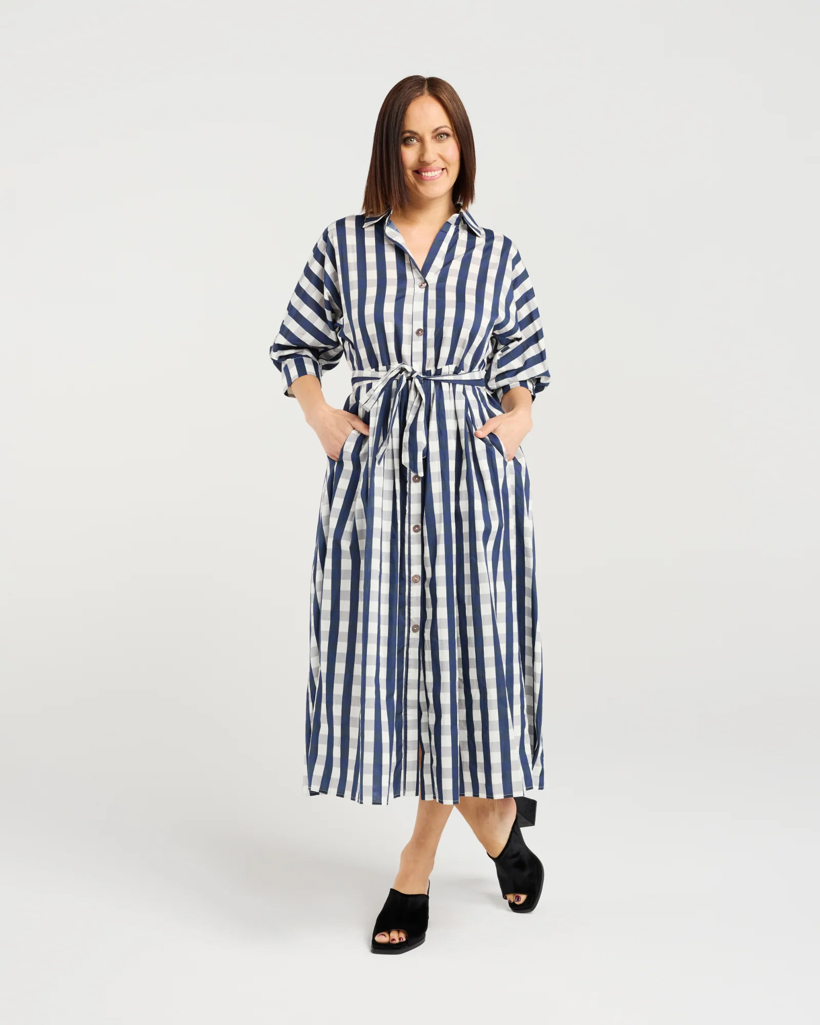 Seduce Ava Dress - Ink Check - Image 5