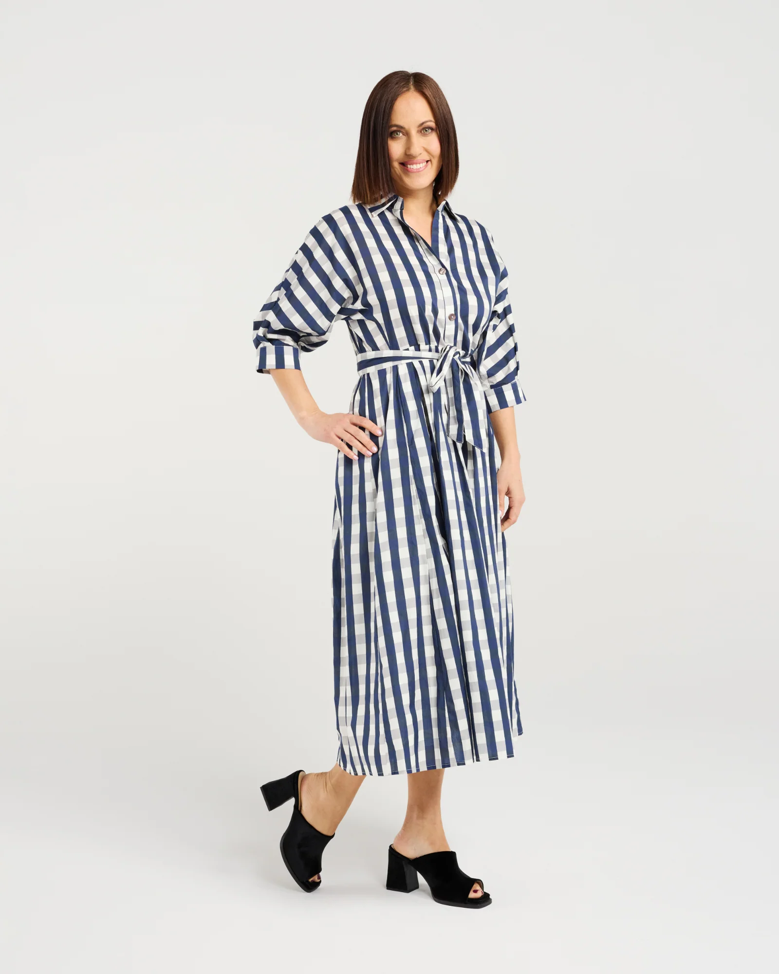 Seduce Ava Dress - Ink Check - Image 6