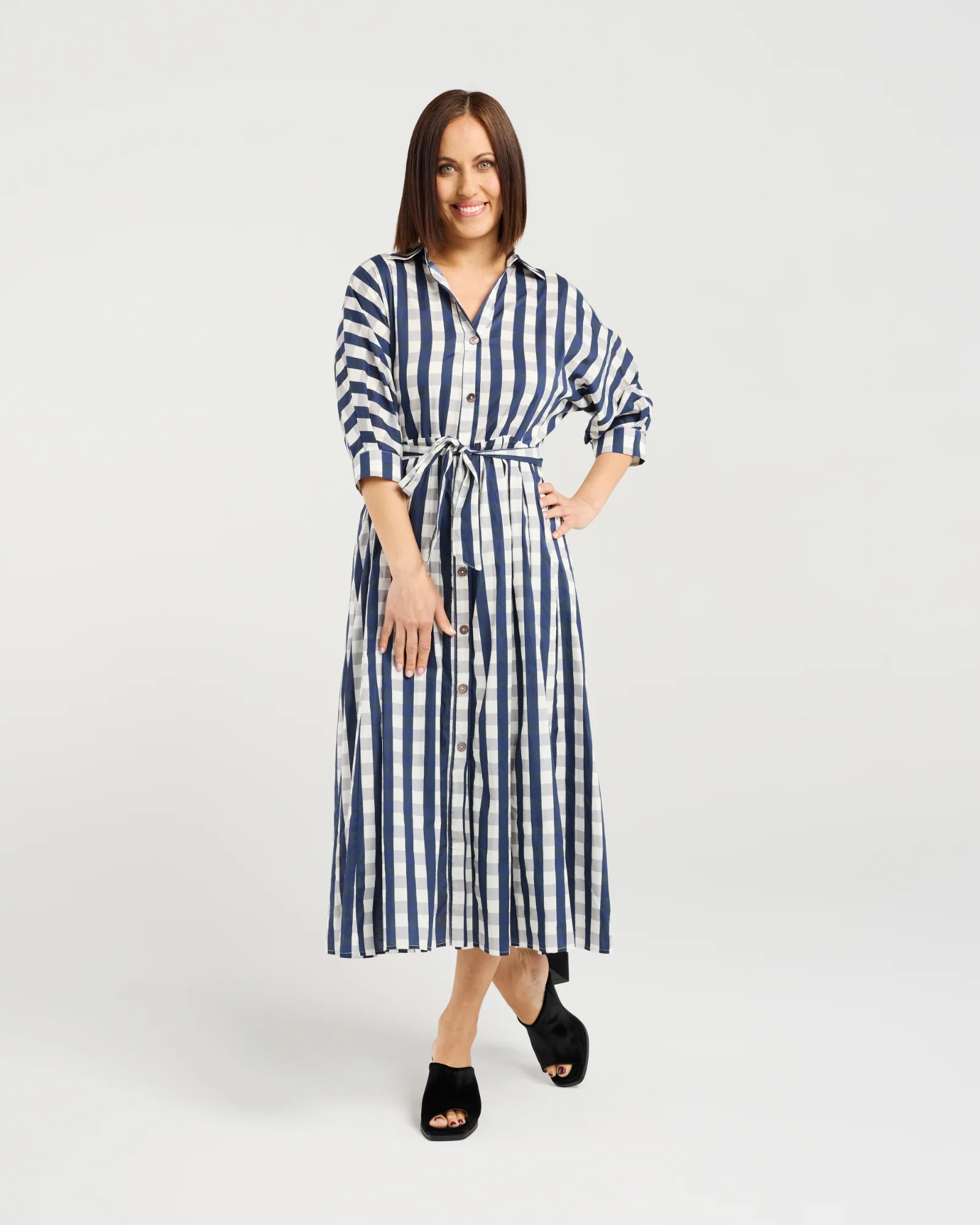 Seduce Ava Dress - Ink Check - Image 8