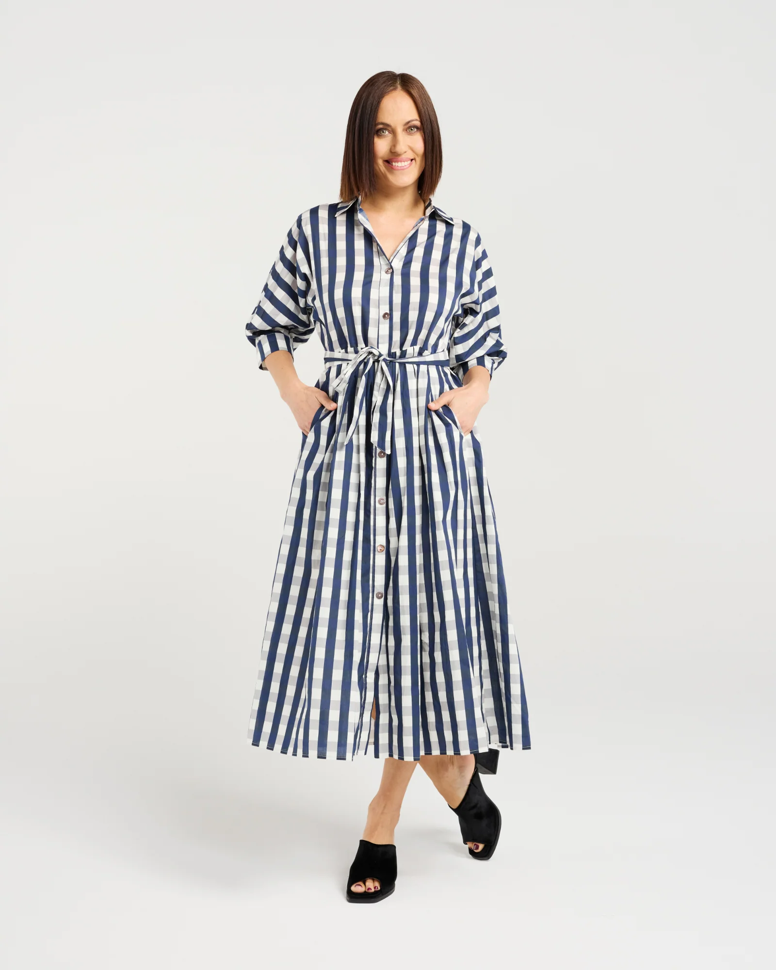 Seduce Ava Dress - Ink Check - Image 9