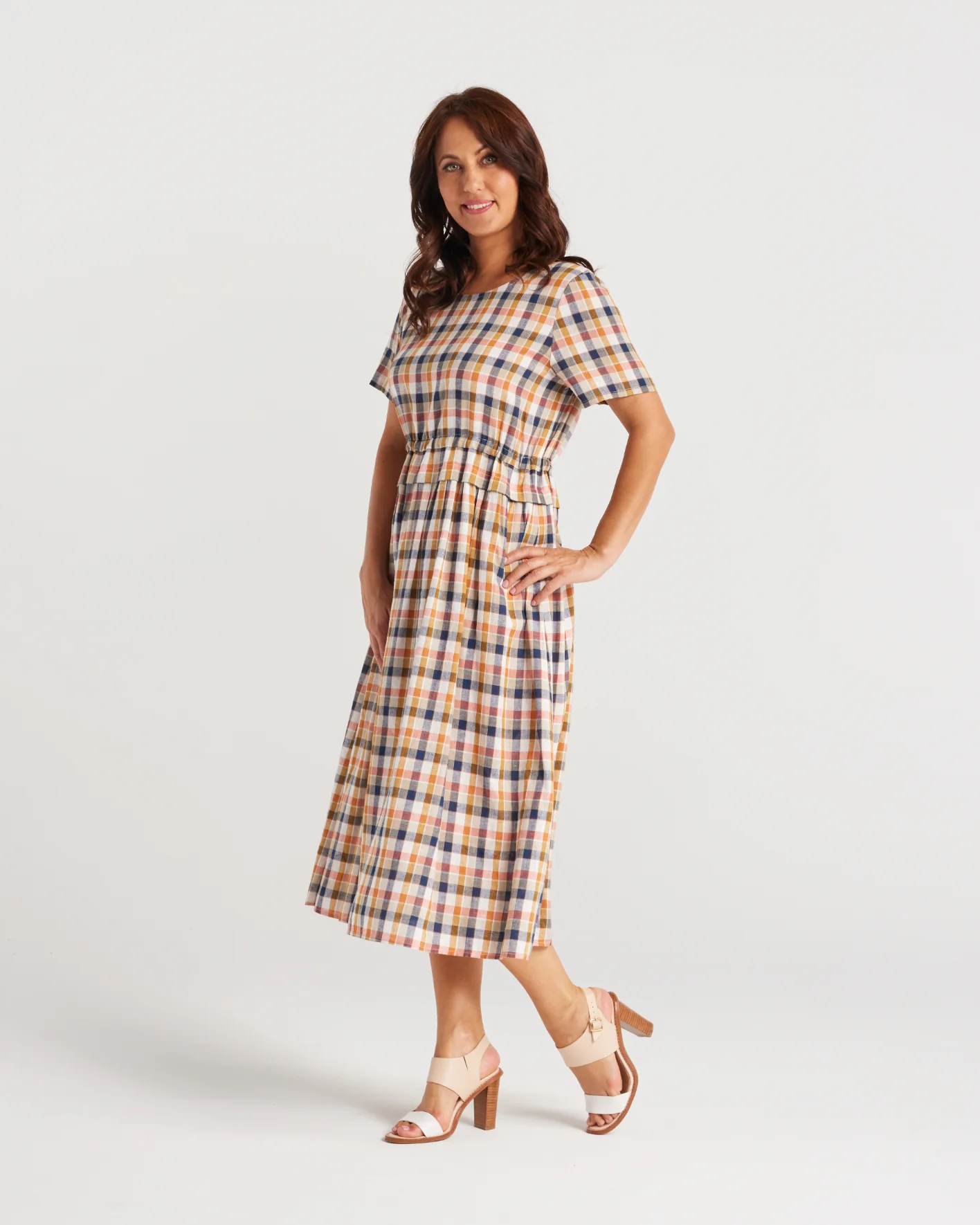 Seduce  Brodie Dress MultiCheck - Image 2
