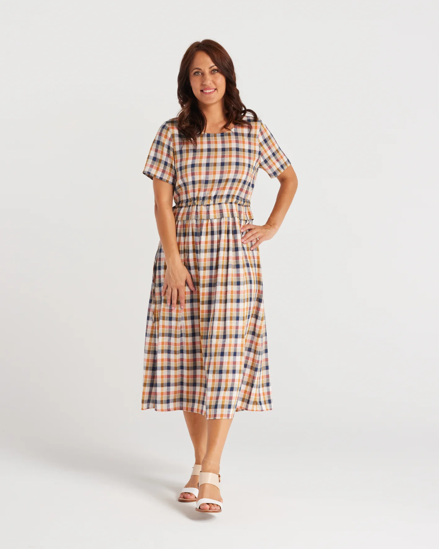 Seduce  Brodie Dress MultiCheck - Image 4