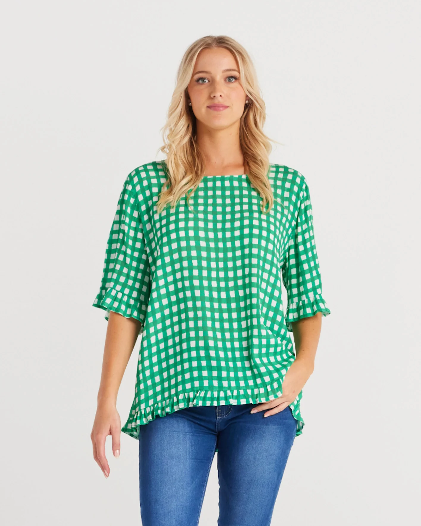 Seduce Dorothy Top Jade Check