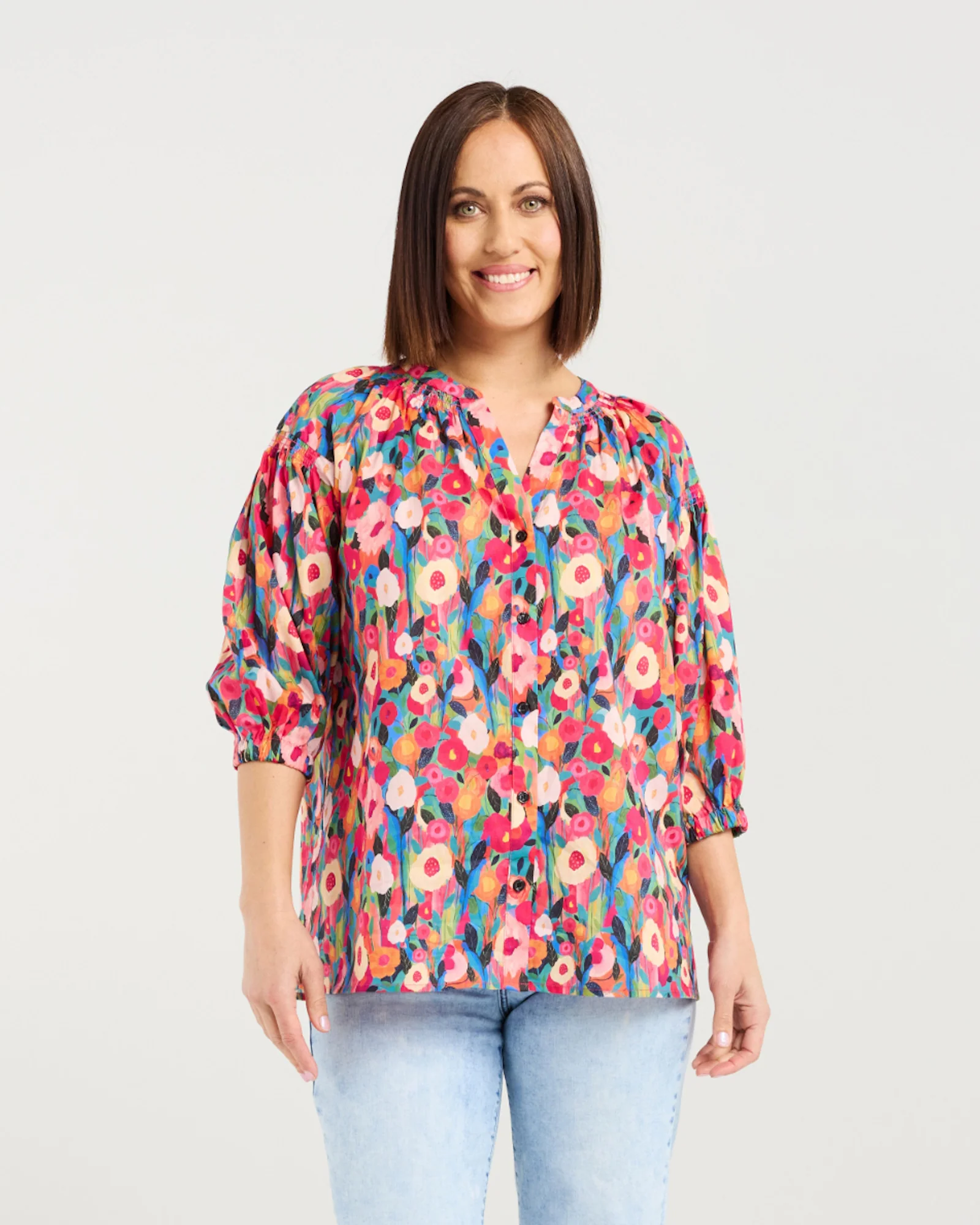 Seduce Evie Shirt = Canvas Blossom - Image 3