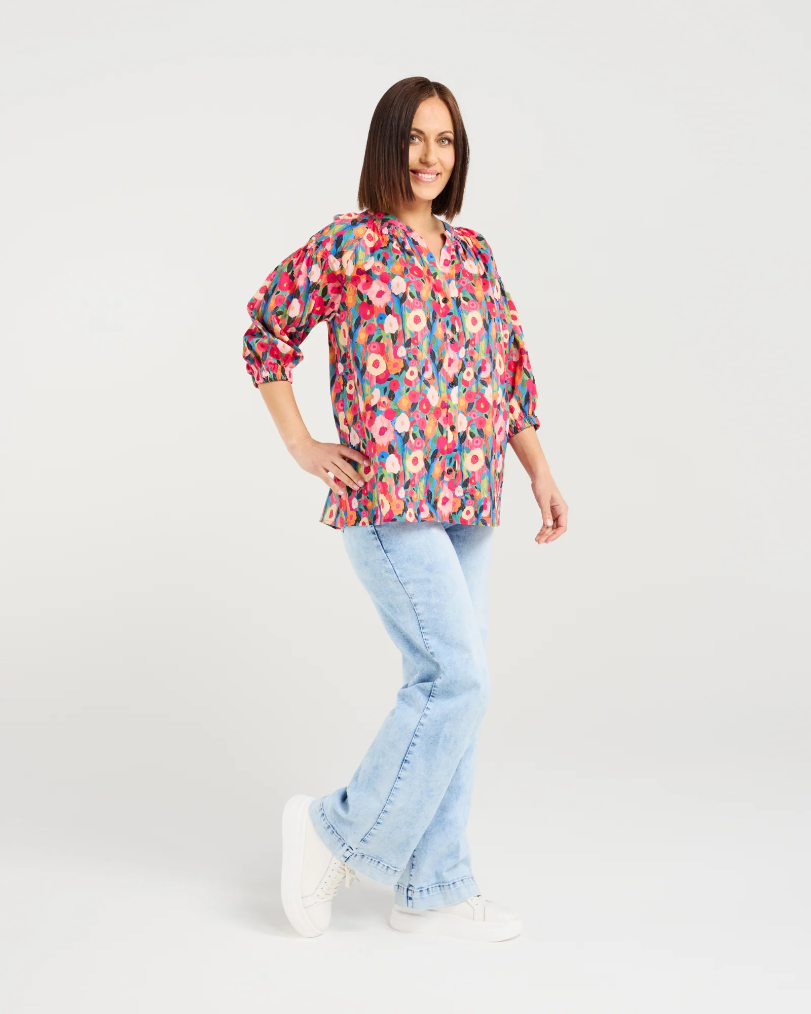 Seduce Evie Shirt = Canvas Blossom - Image 4