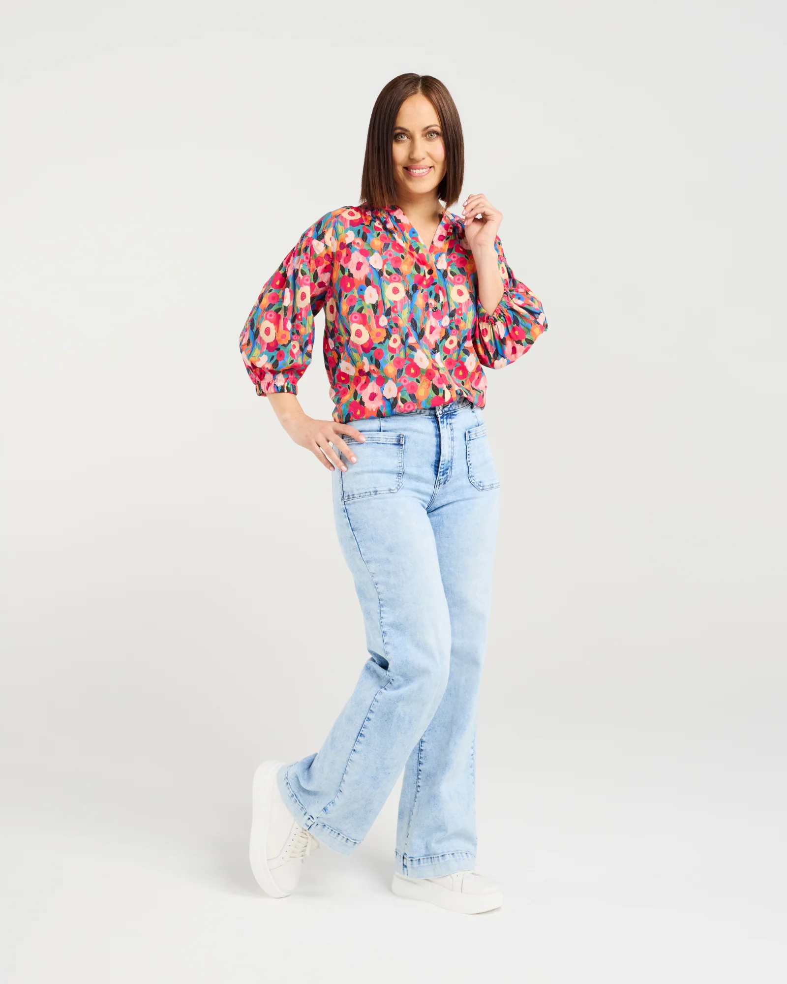 Seduce Evie Shirt = Canvas Blossom - Image 5