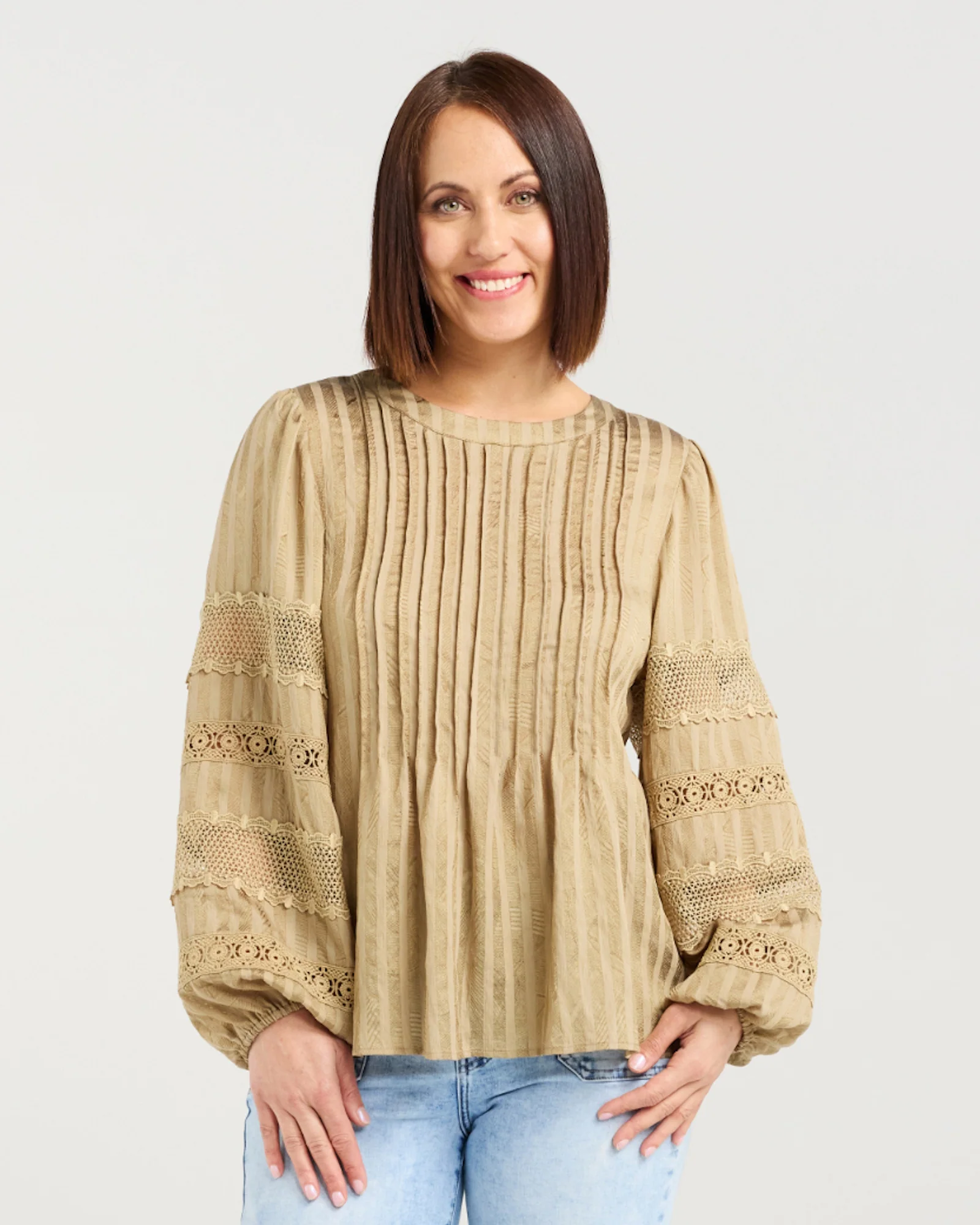 Seduce Fatima Top Khaki