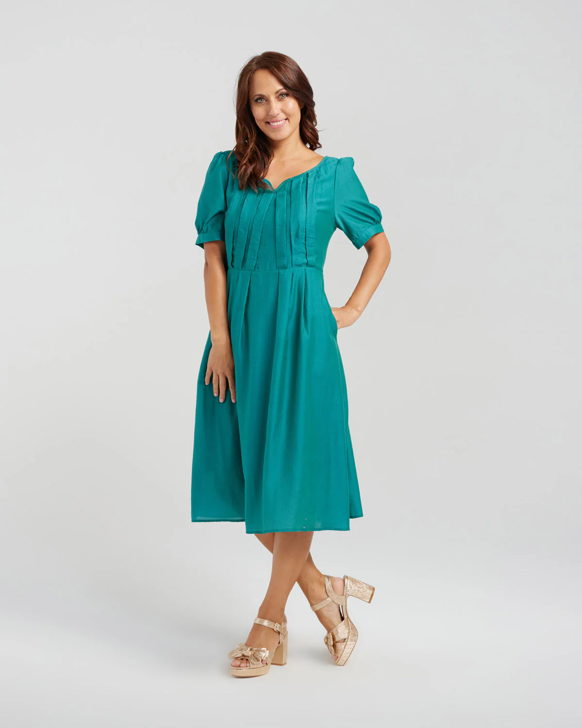 Seduce Julia Dress - Forest Green - Image 3
