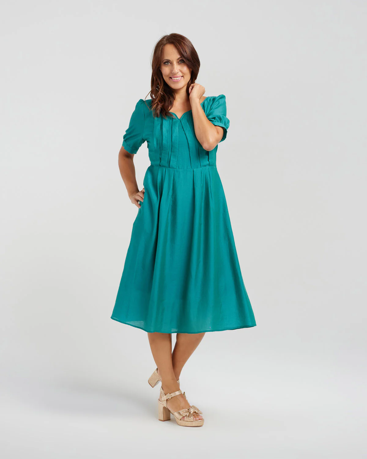 Seduce Julia Dress - Forest Green - Image 4