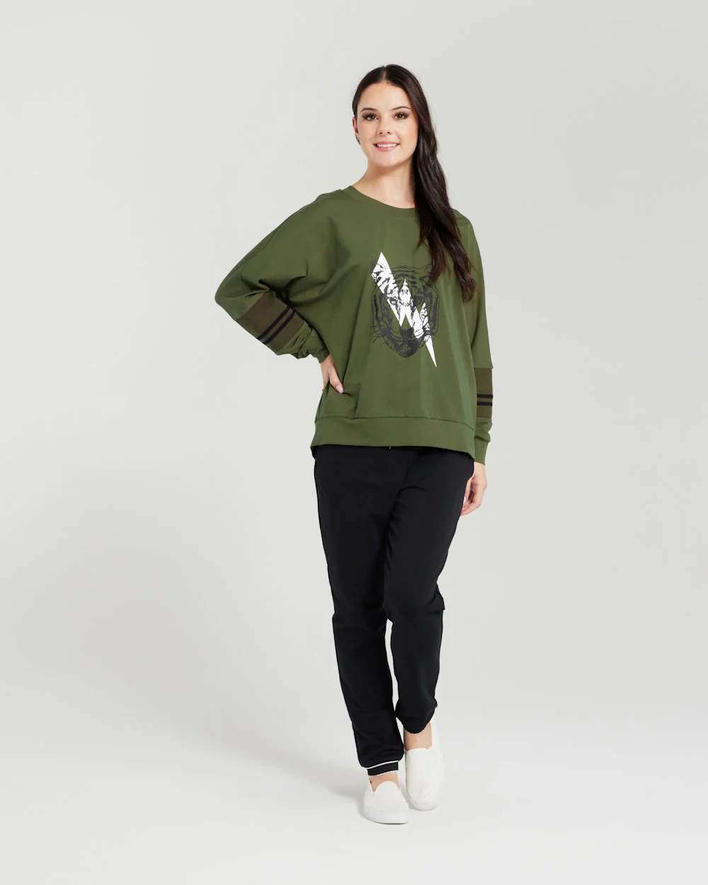 Seduce Layla Jumper - Olive - Image 3