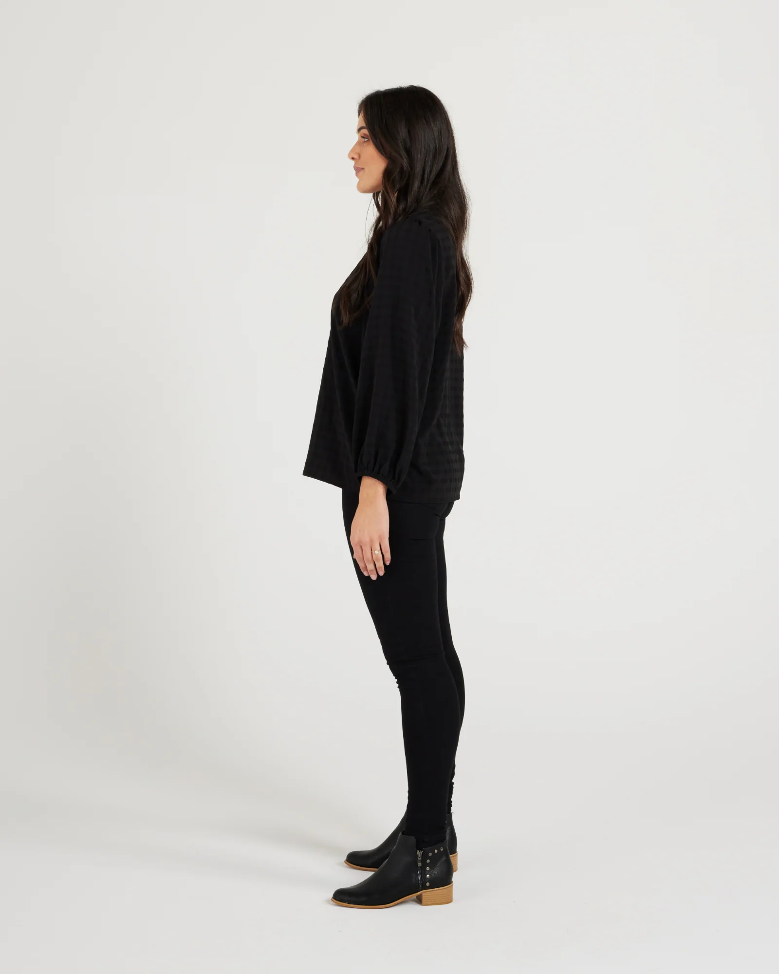 Seduce Leony Top - Black Self Check - Image 3