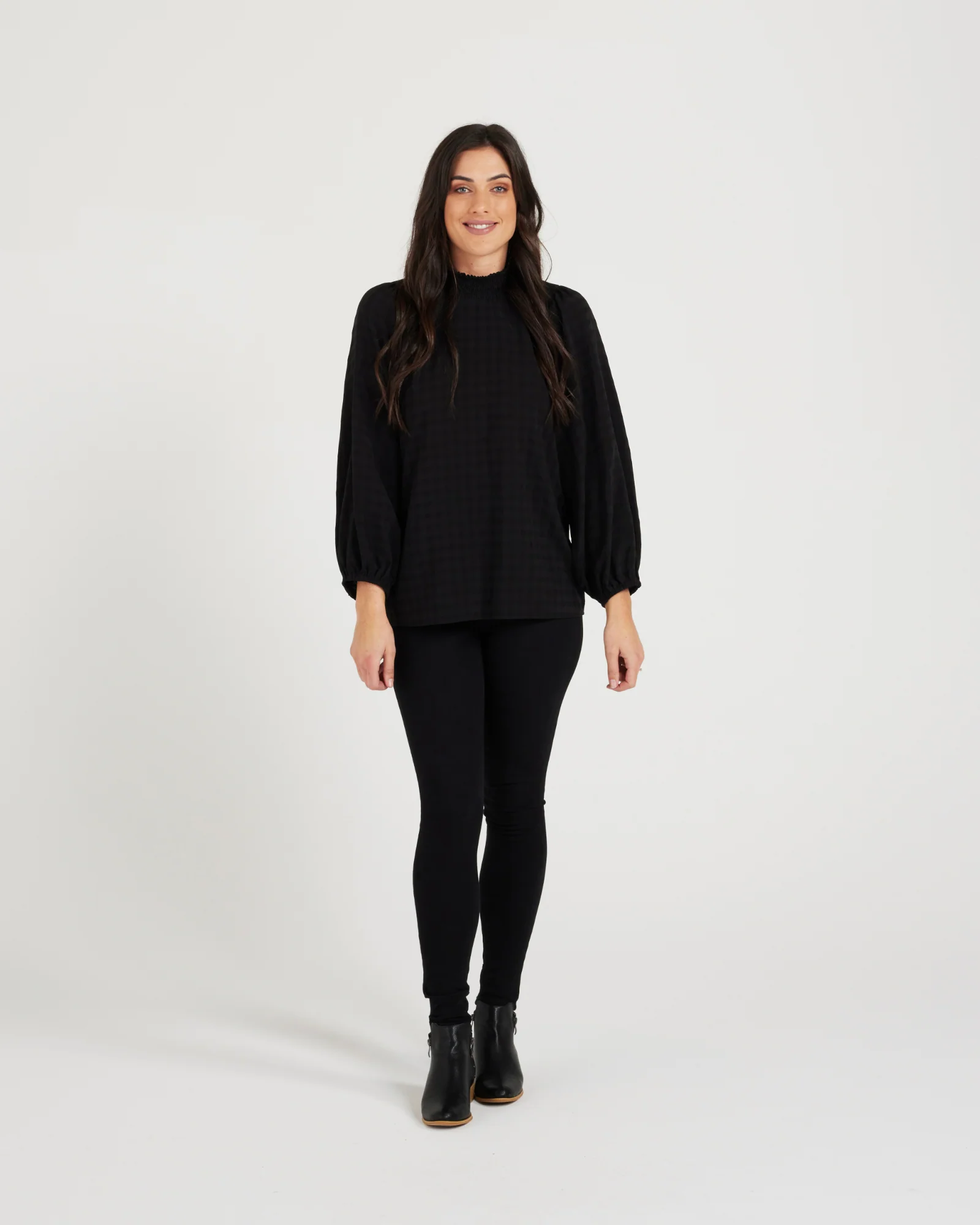 Seduce Leony Top - Black Self Check - Image 4