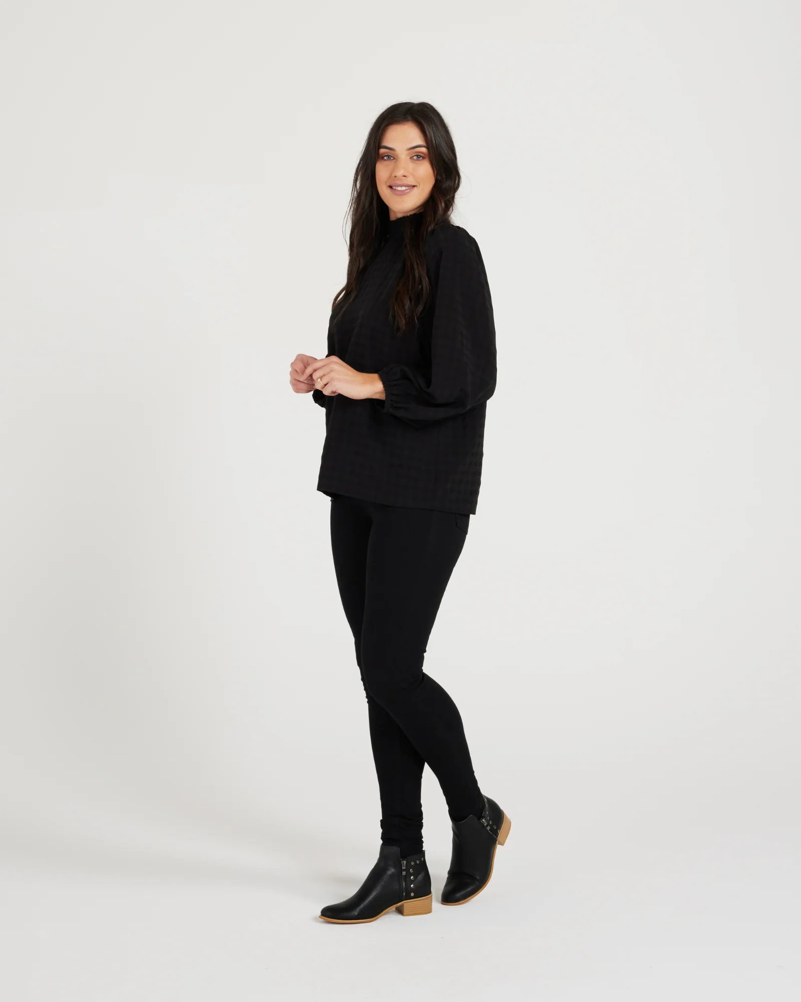Seduce Leony Top - Black Self Check - Image 5