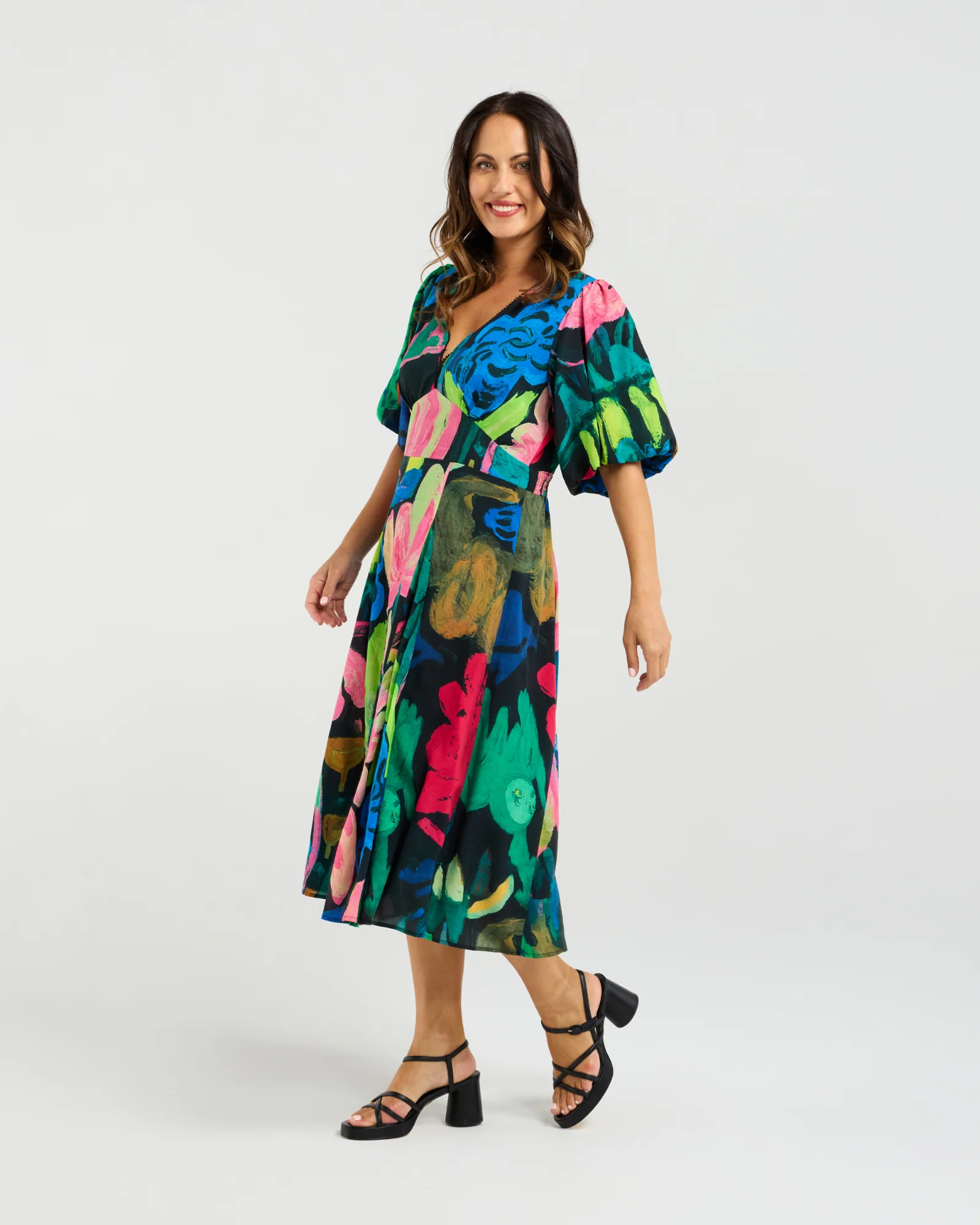 Seduce Olivia Dress - Midnight Fern - Image 4