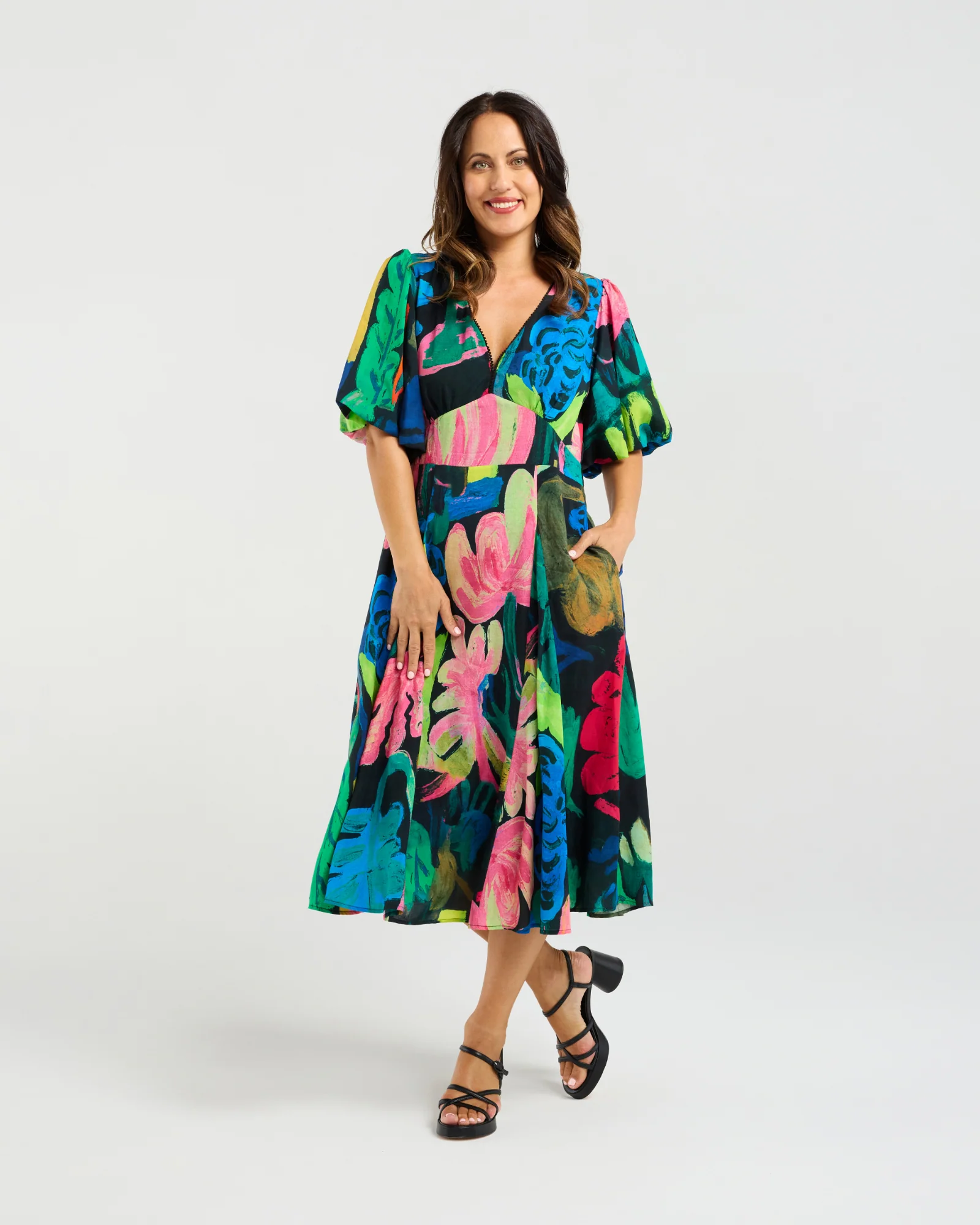 Seduce Olivia Dress - Midnight Fern - Image 6