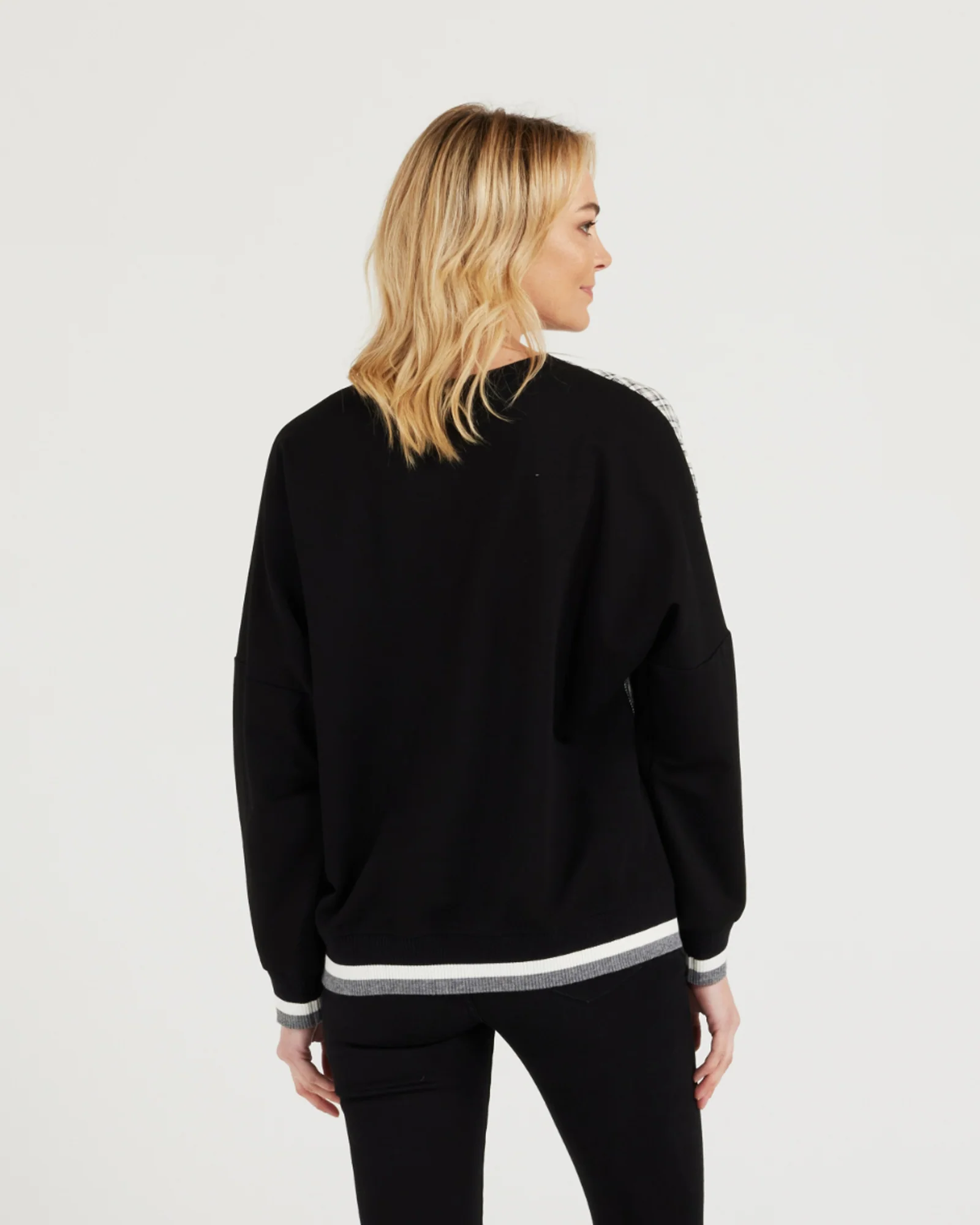Seduce Relaxed Top - Black / White - Image 2