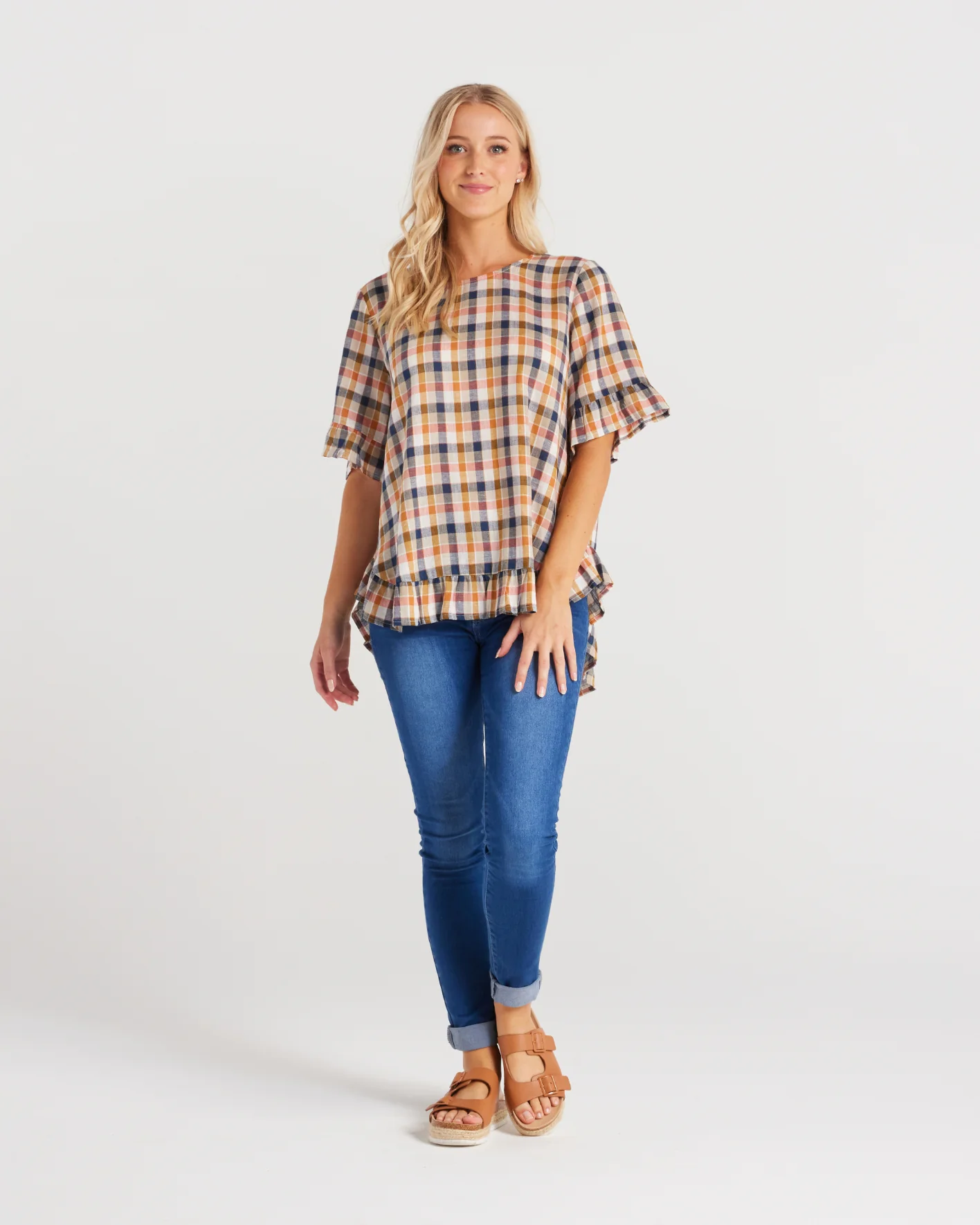 Seduce Top Leah Multi Check - Image 2