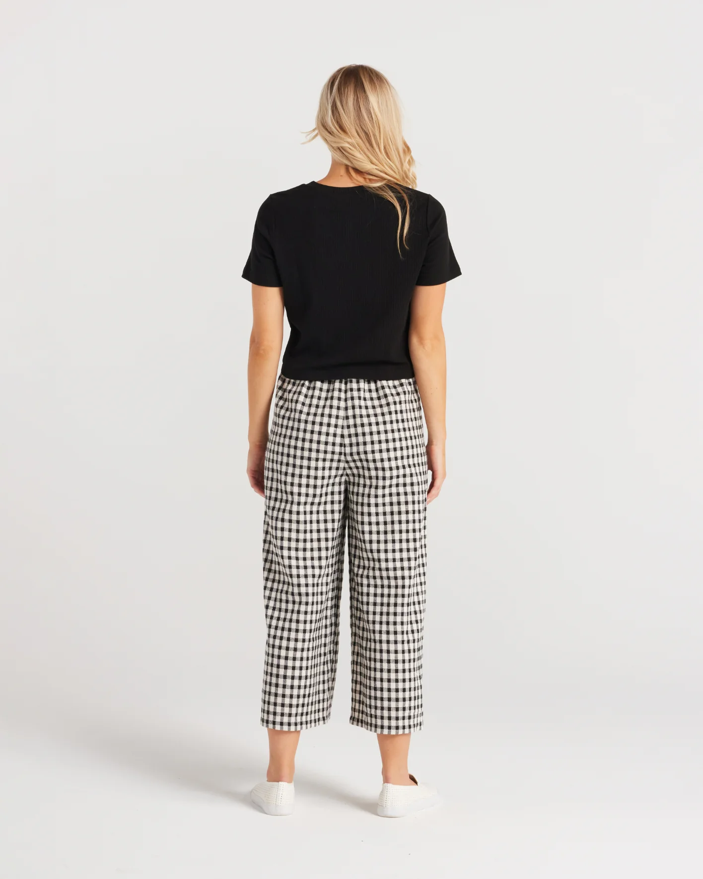 Seduce Valentina Pant Black/White Check - Image 3