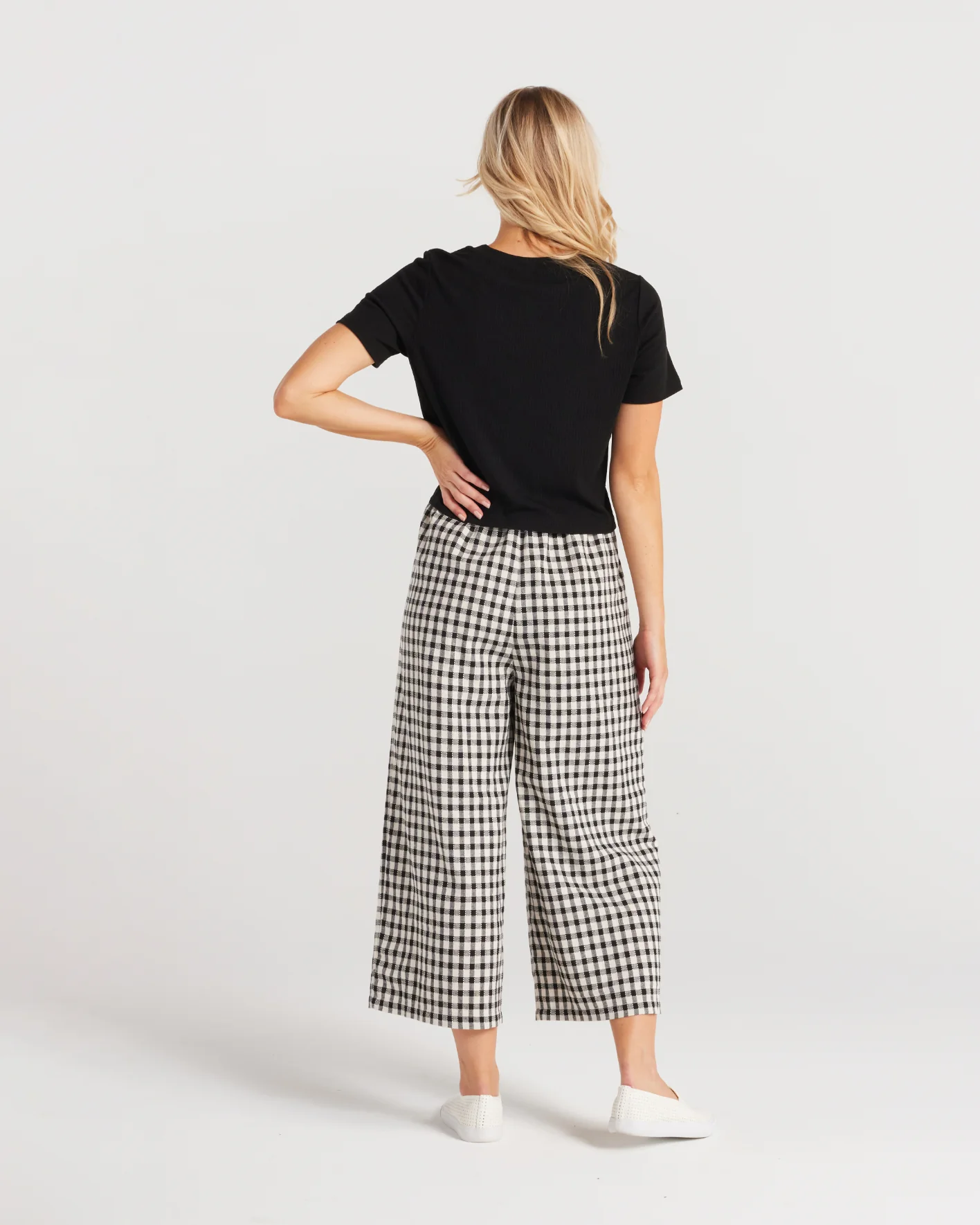 Seduce Valentina Pant Black/White Check - Image 7