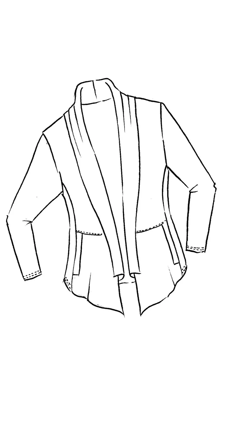 Soft Collar Cardigan - Micromodal - Image 4