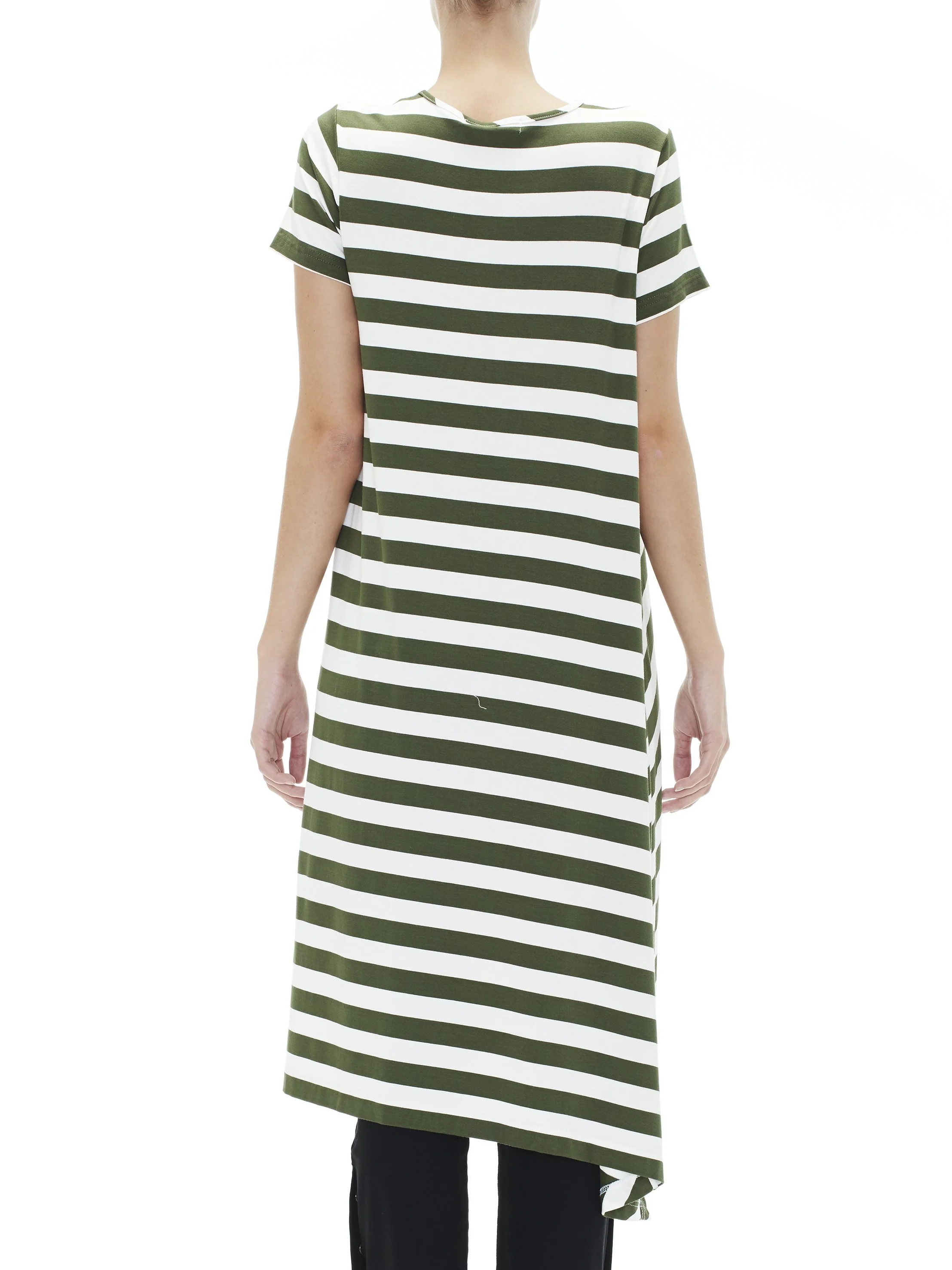 Stripe Cutaway Front Tee - Image 3