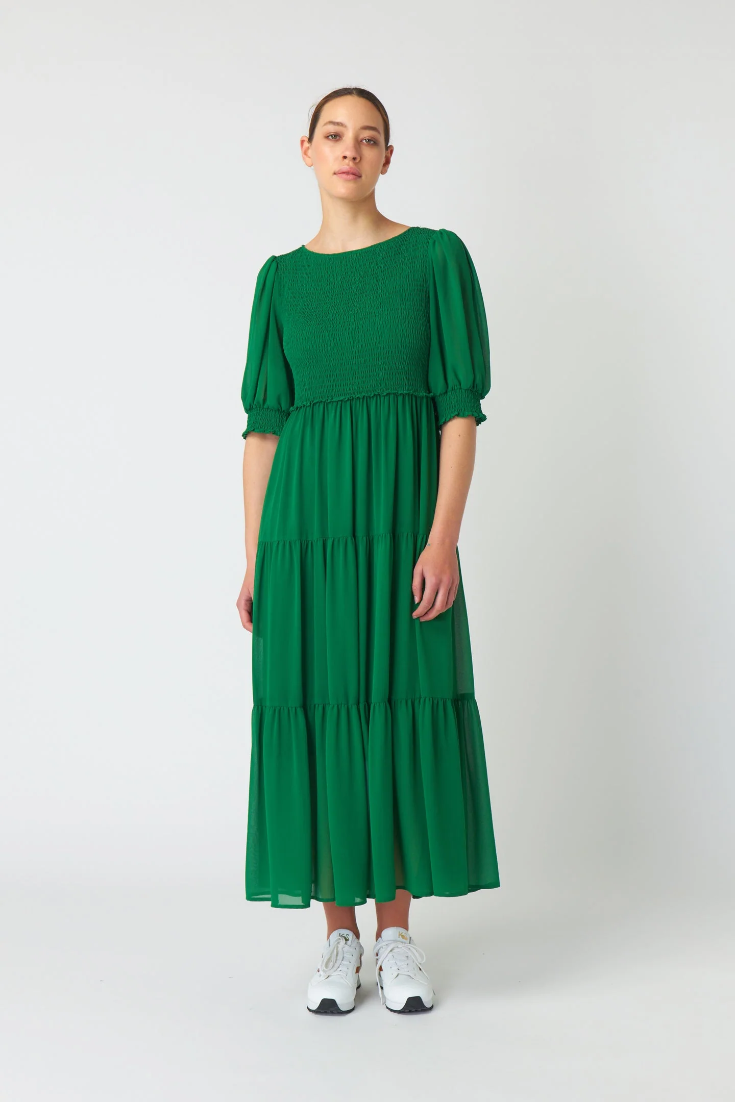 Sylvester Billowy Dress - Emerald - Image 2
