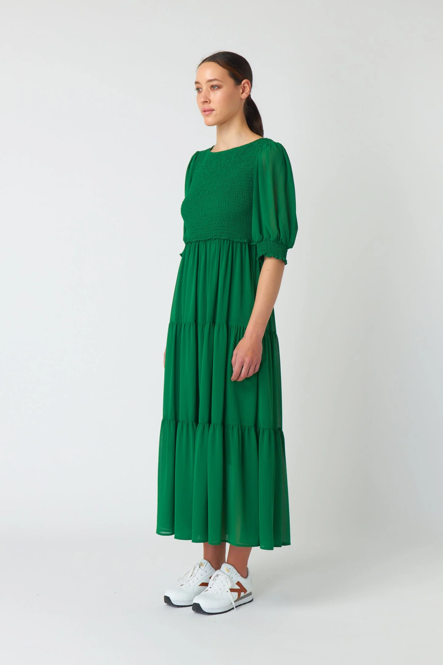 Sylvester Billowy Dress - Emerald - Image 3