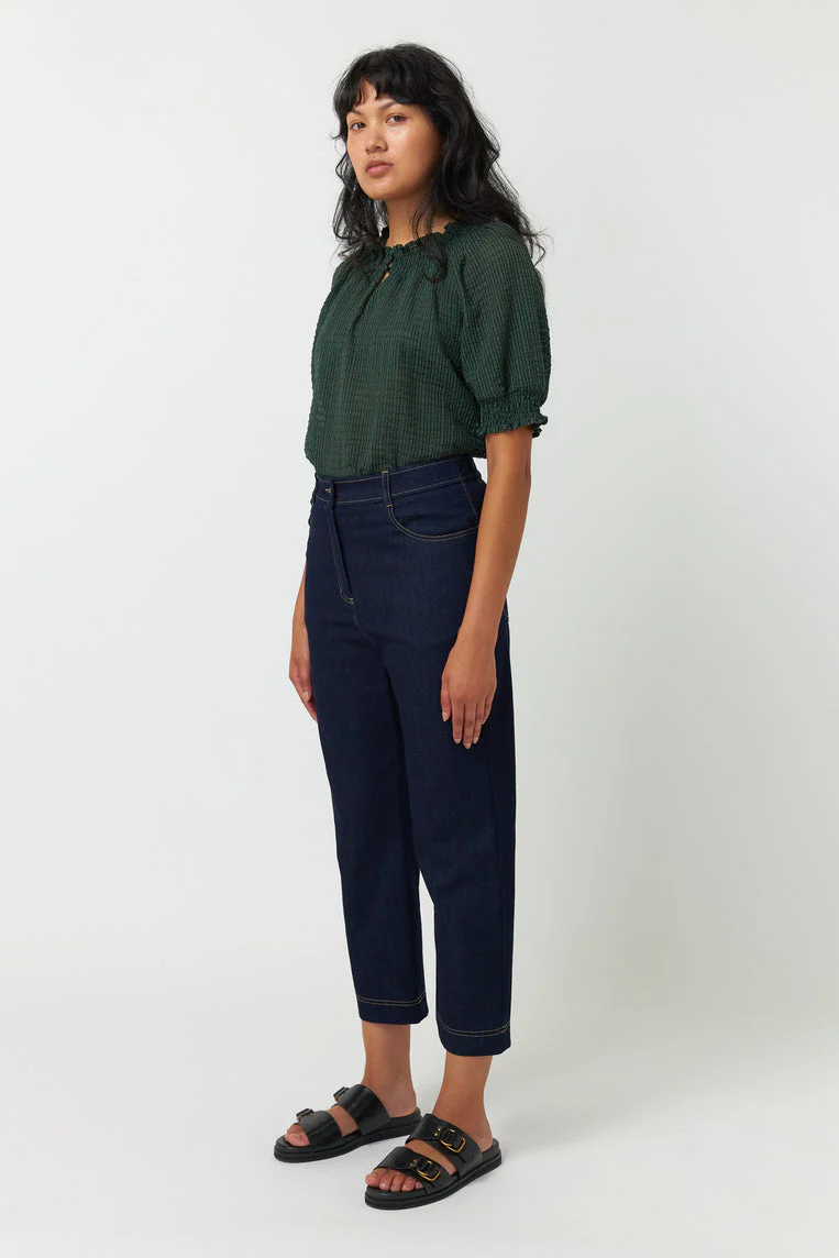 Sylvester Denim Cropped Trouser Dark Indigo - Image 3