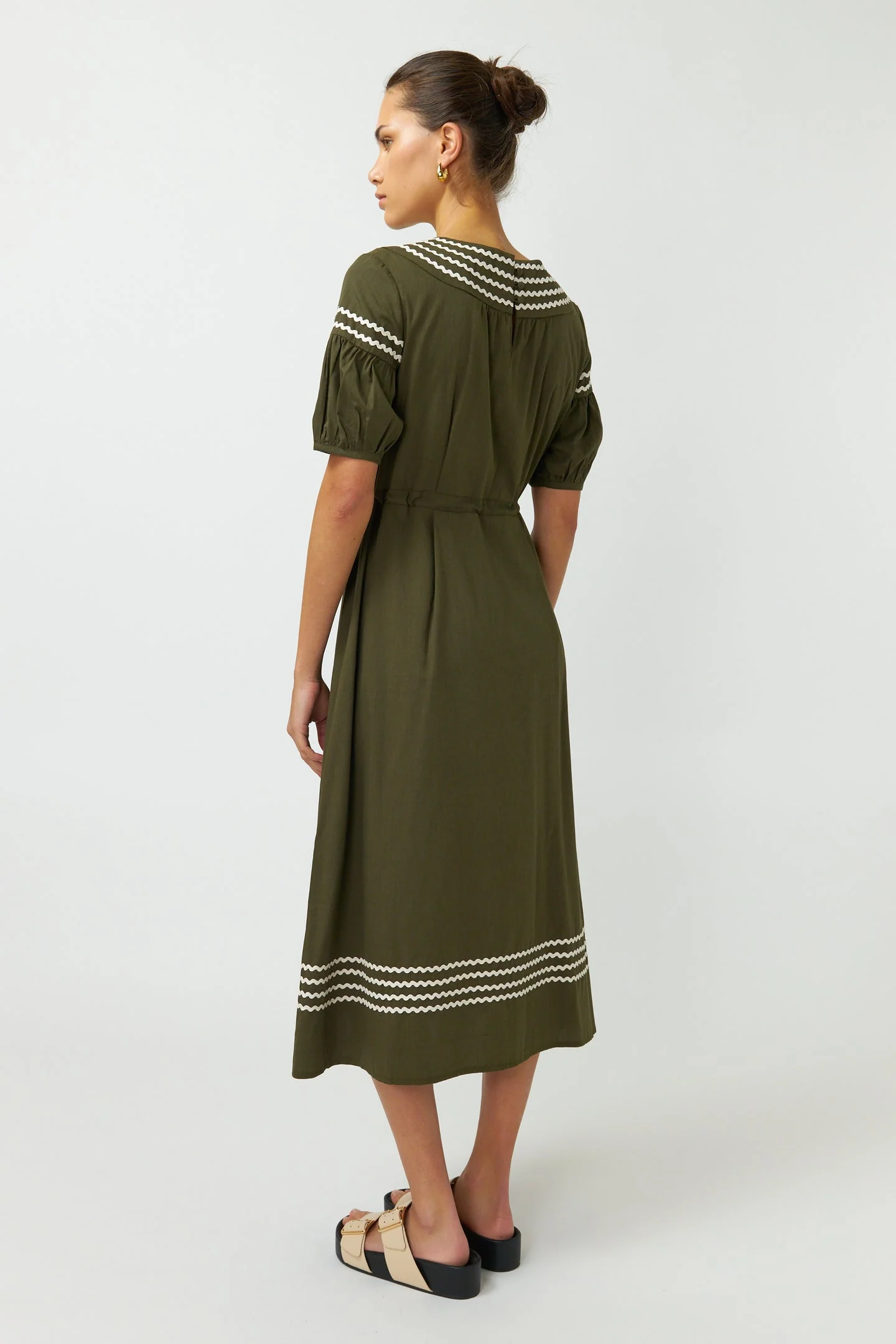 Sylvester Ric Rac Dress Olive - Image 4