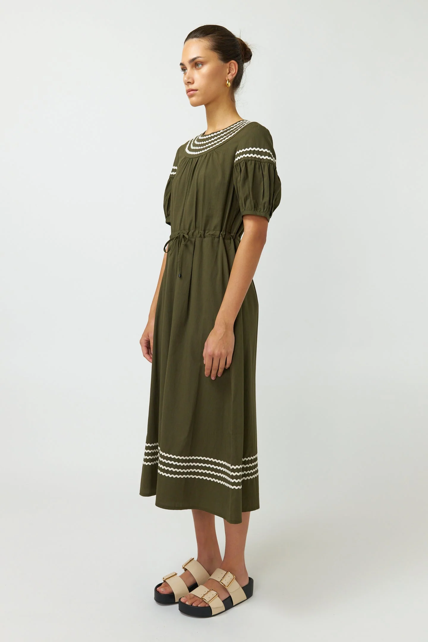 Sylvester Ric Rac Dress Olive - Image 5
