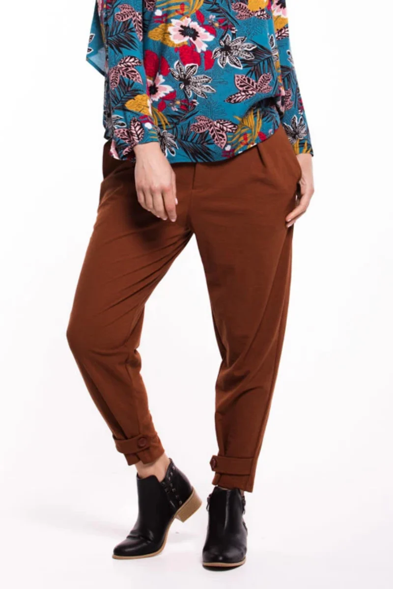Tab Long Pant - Toffee