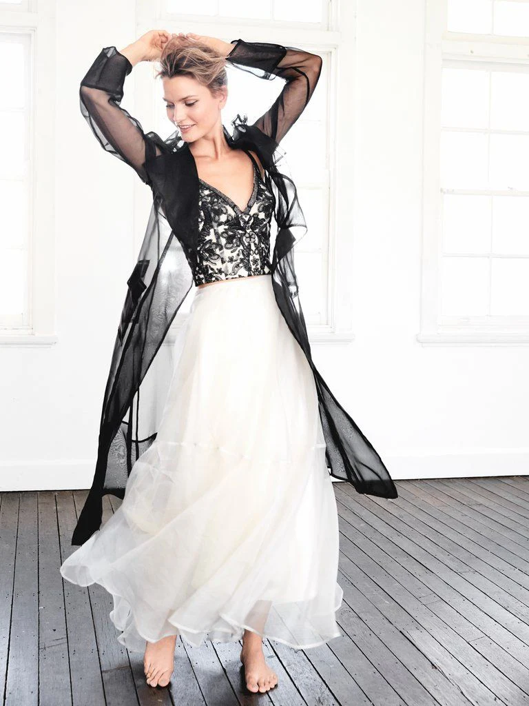 Viktoria Jacket- Black 100% SILK - Image 3