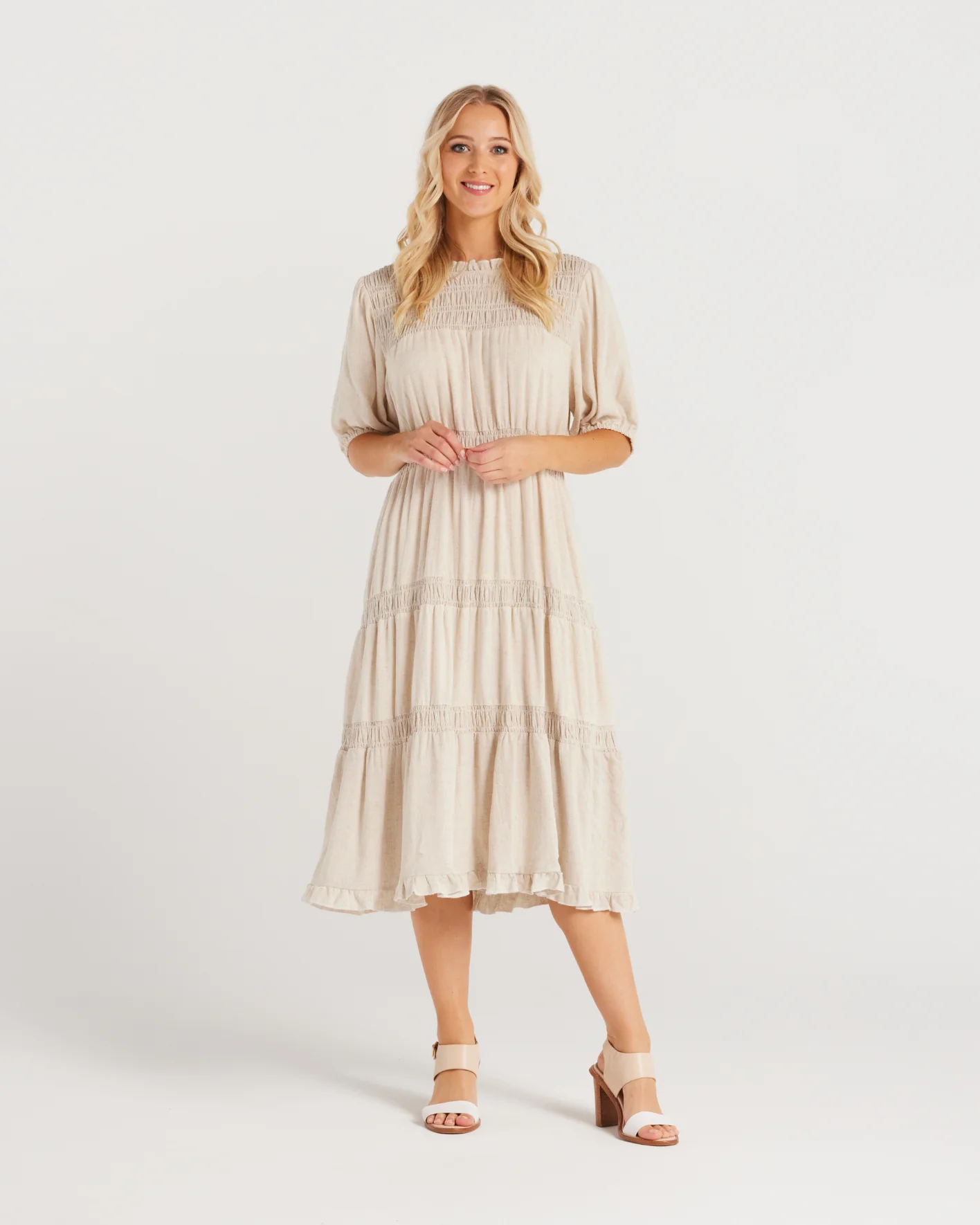 Zafina Astrid Dress Natural - Image 2