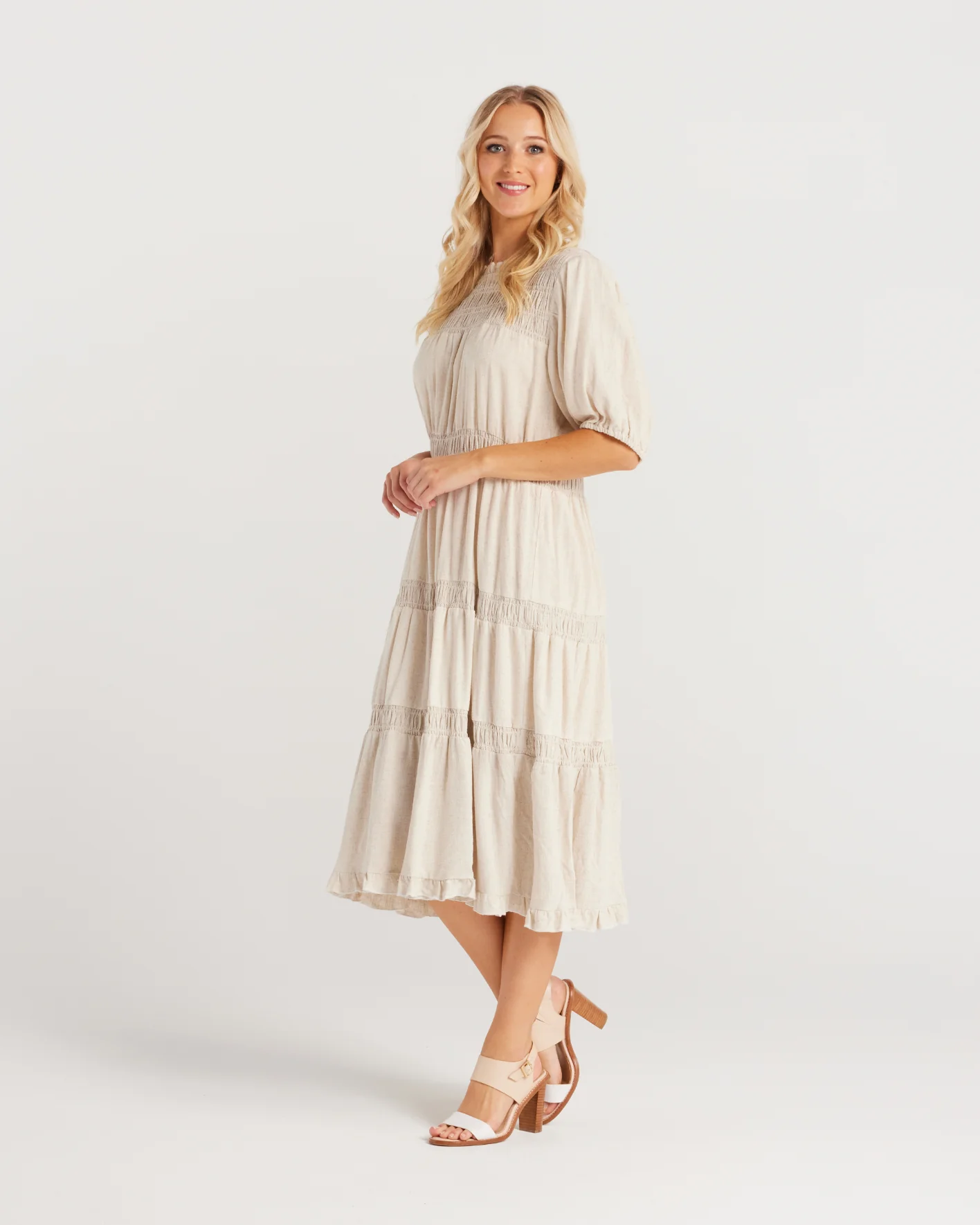 Zafina Astrid Dress Natural - Image 4
