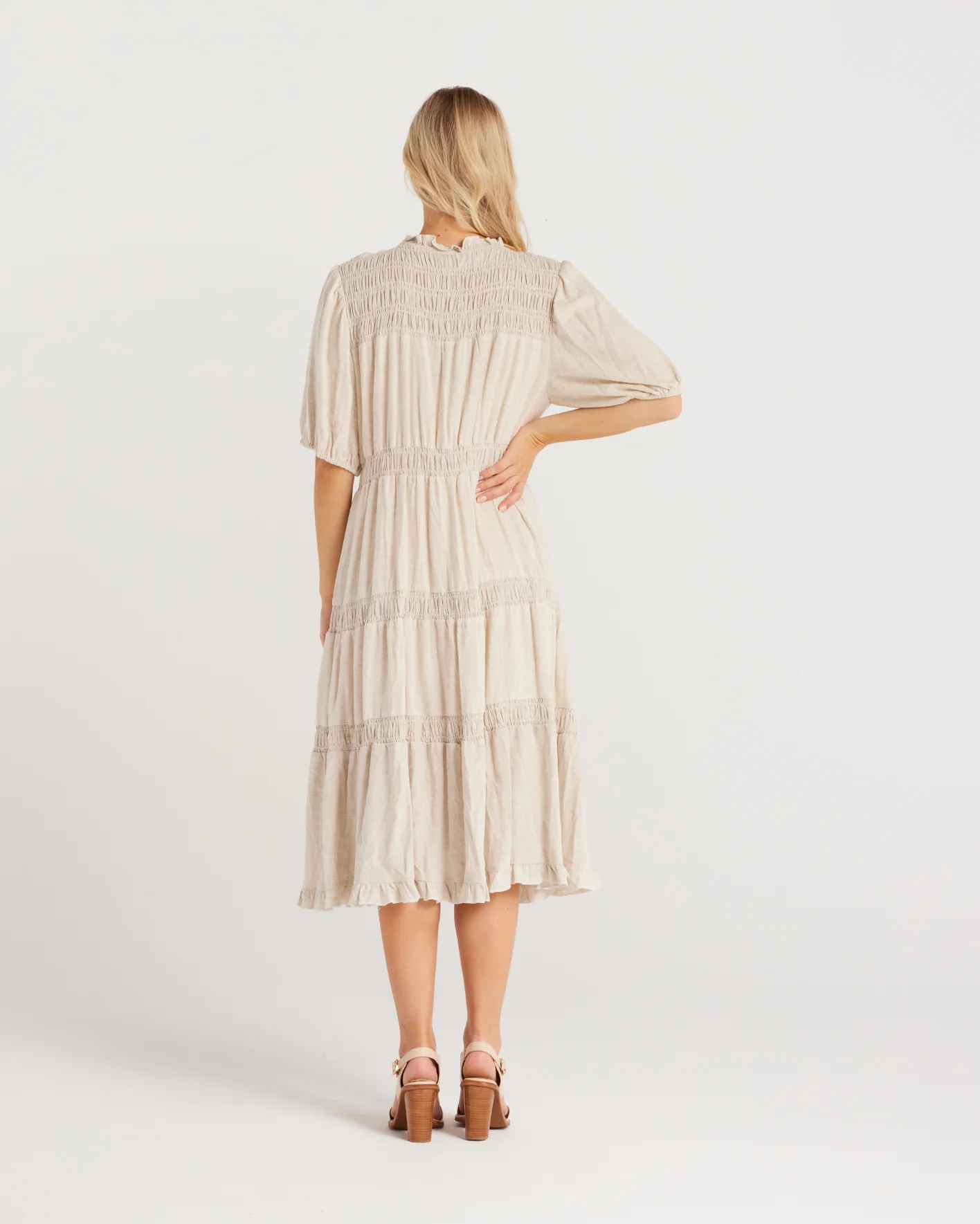 Zafina Astrid Dress Natural - Image 5