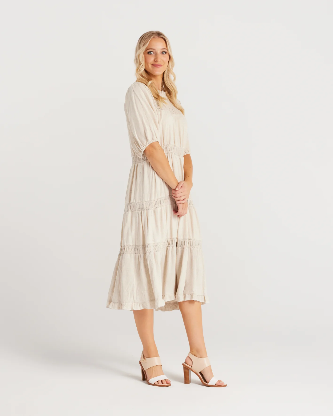 Zafina Astrid Dress Natural - Image 6