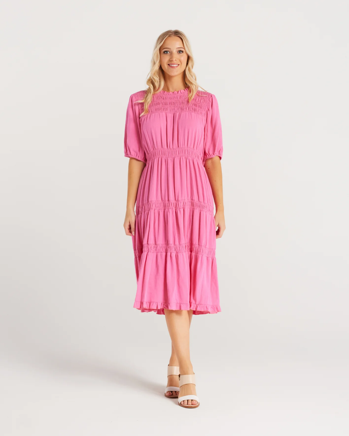 Zafina Astrid Dress Bright Pink