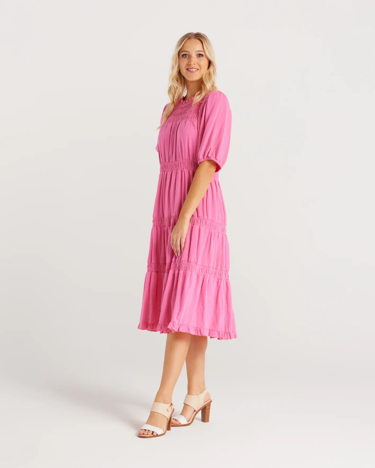 Zafina Astrid Dress Bright Pink - Image 11