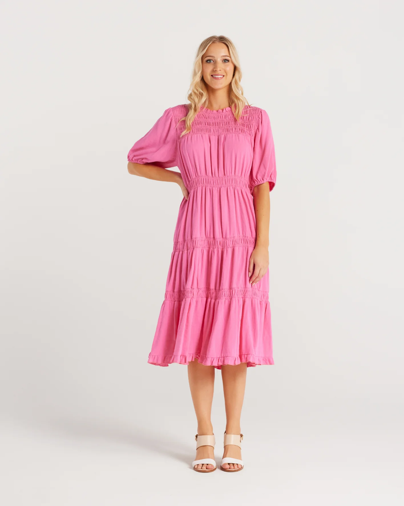 Zafina Astrid Dress Bright Pink - Image 12