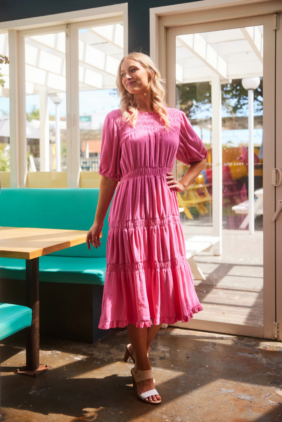 Zafina Astrid Dress Bright Pink - Image 2