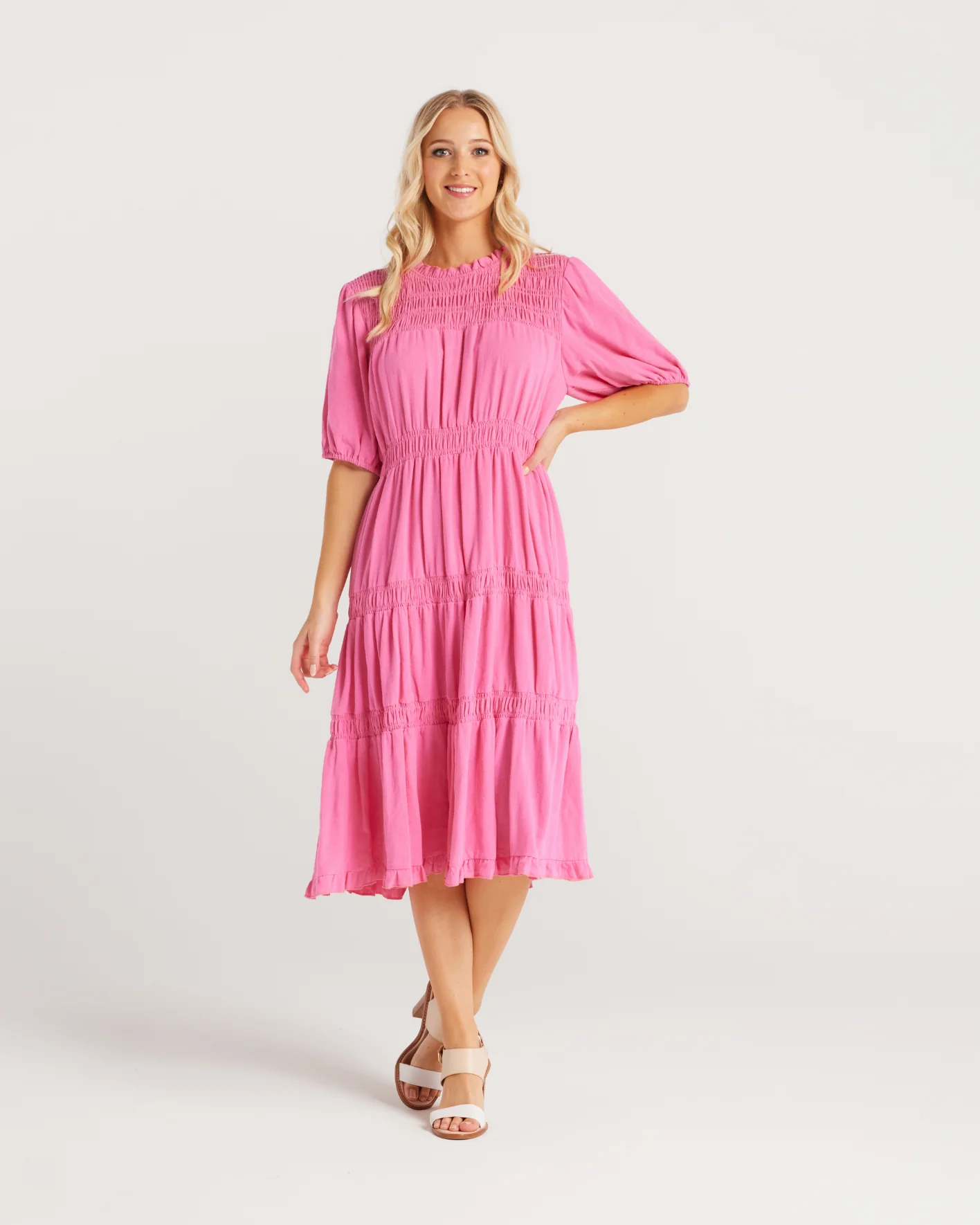 Zafina Astrid Dress Bright Pink - Image 3