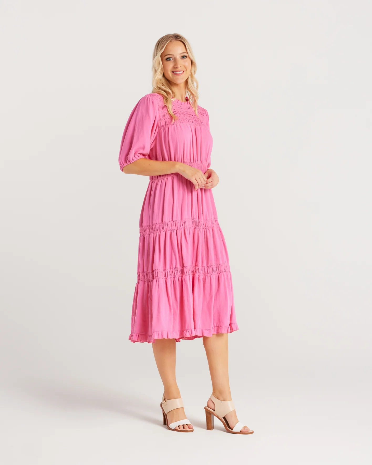 Zafina Astrid Dress Bright Pink - Image 4