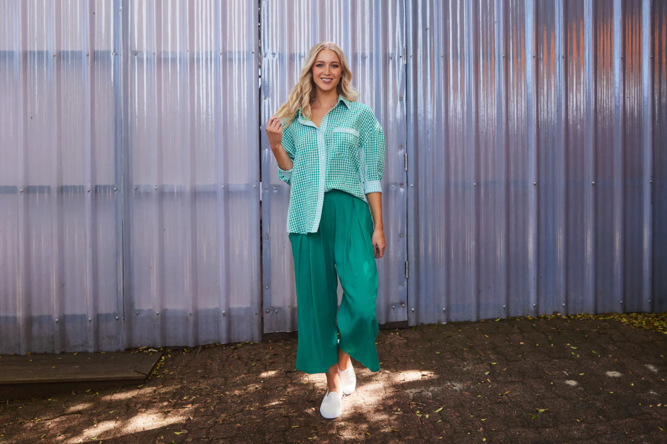 Zafina Elizabeth Pant Green - Image 6