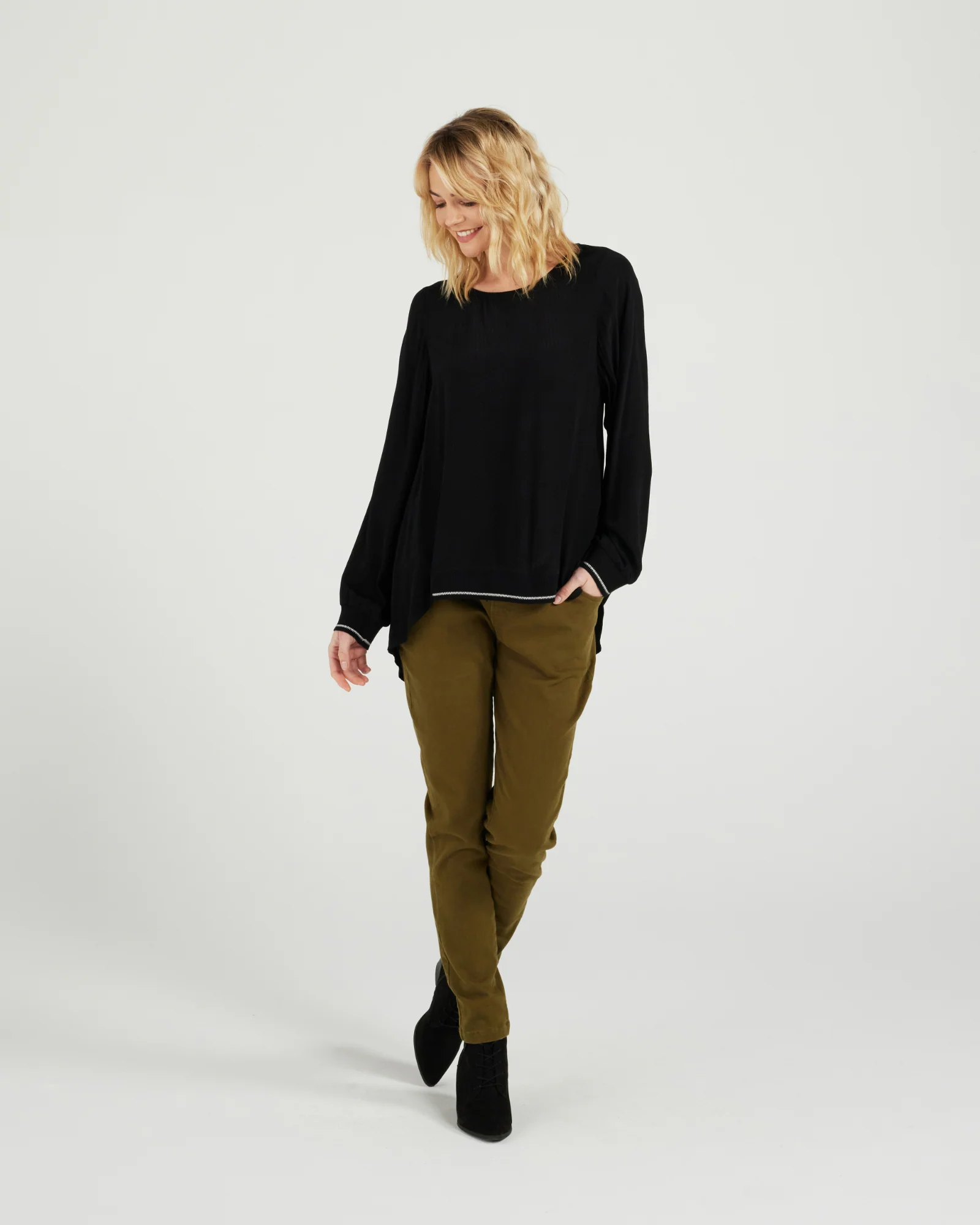Zafina Havana Top Ls Black - Image 4