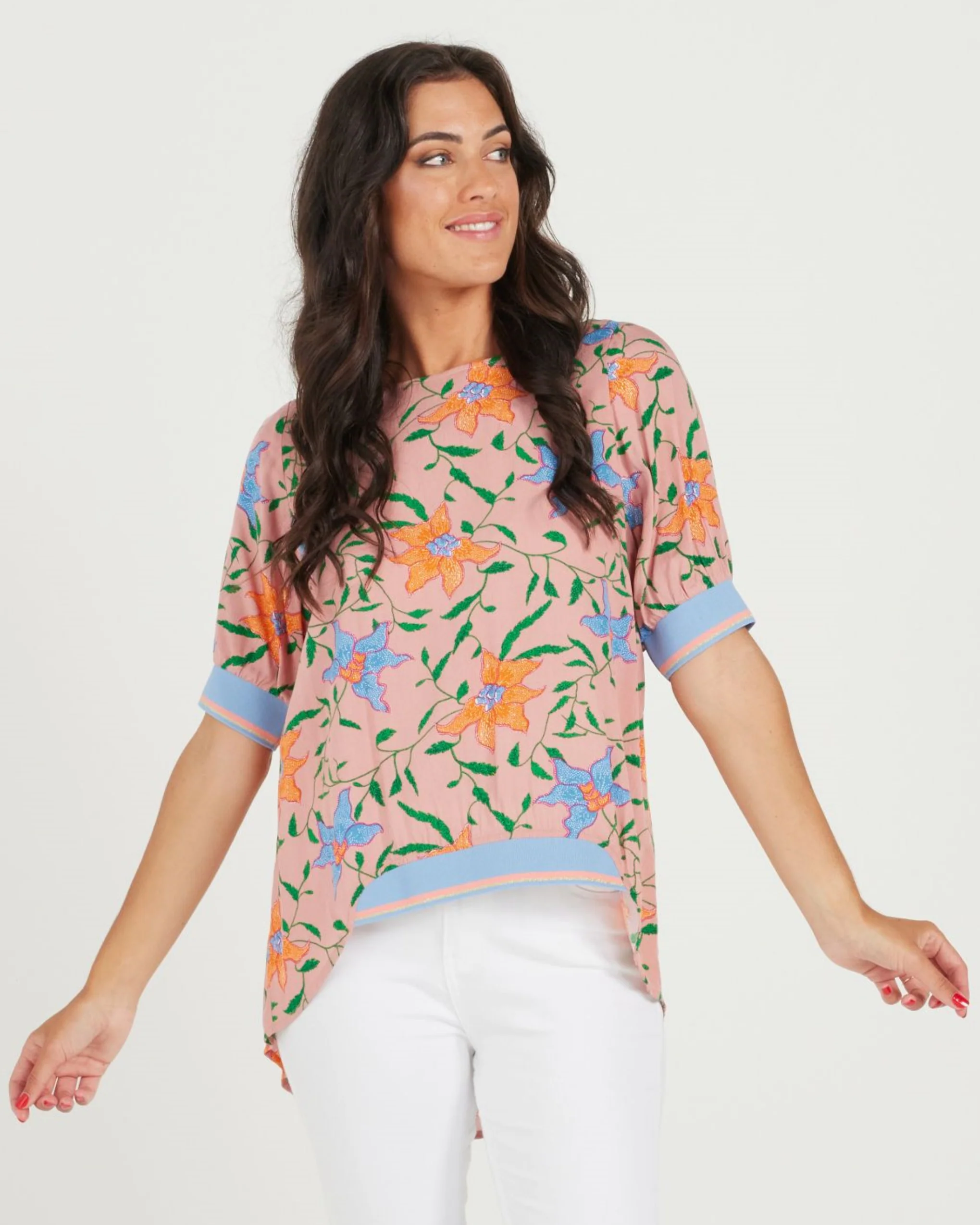 Zafina Havana Top - Pink Dalia