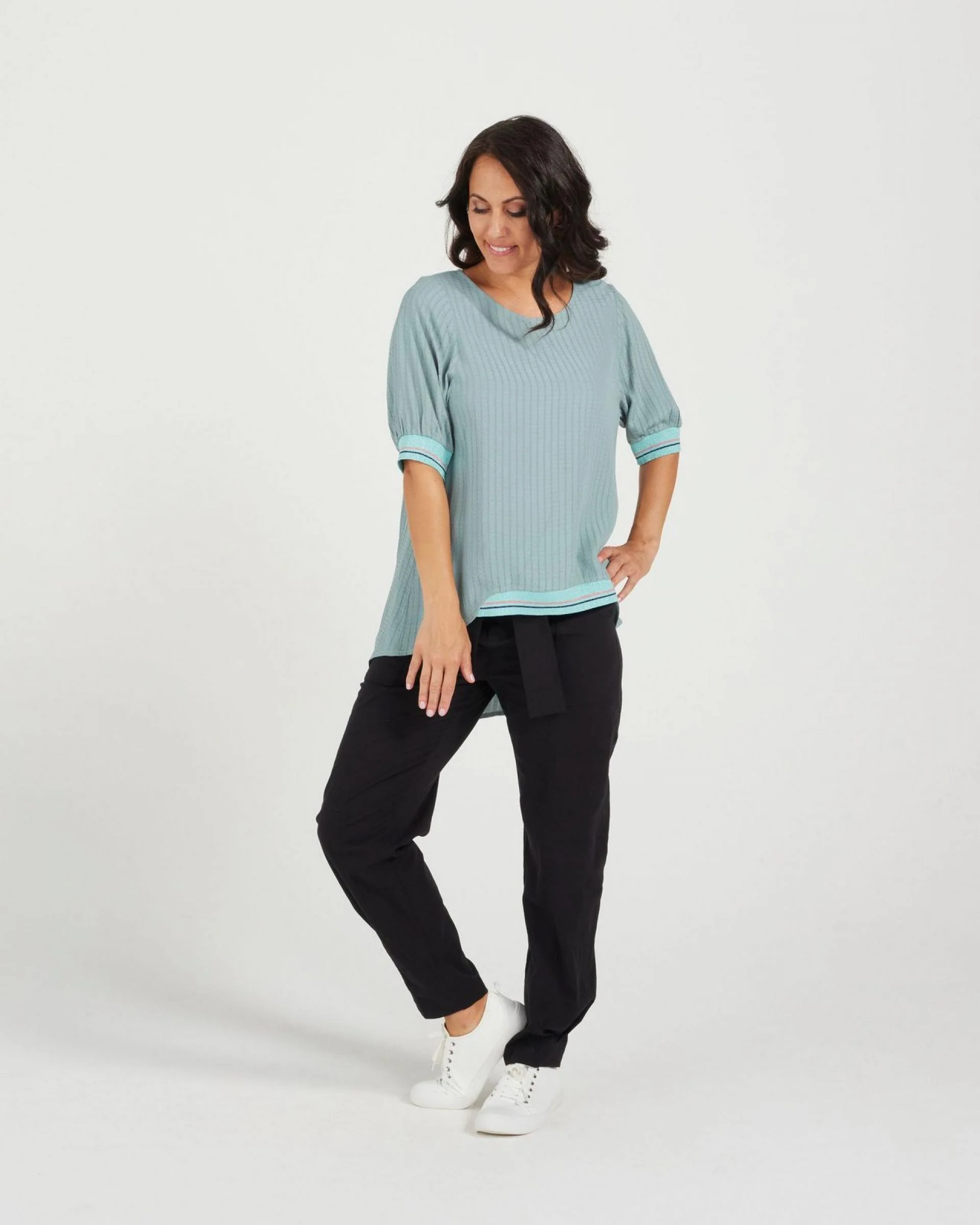 Zafina Havana Top - Seafoam