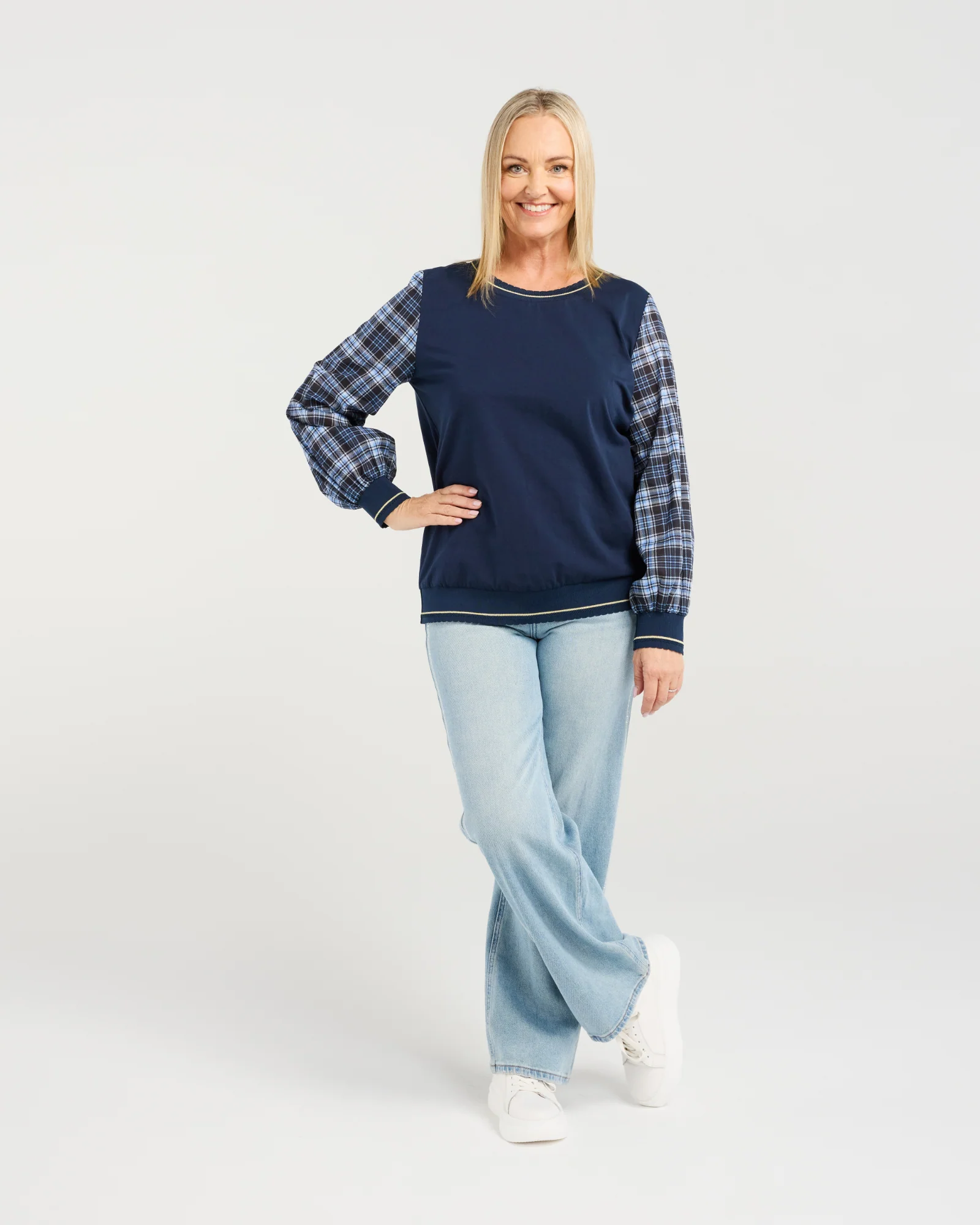 Zafina Isadora Top Plaid Night - Image 2